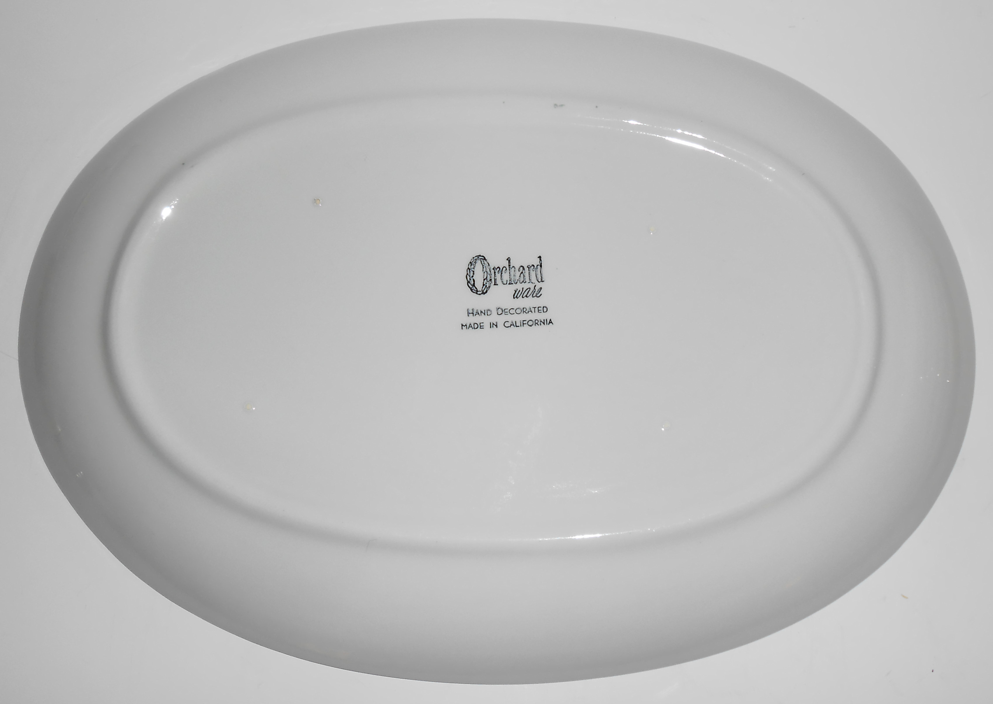 California Ceramics Orchard Ware Dogwood Platter Mint