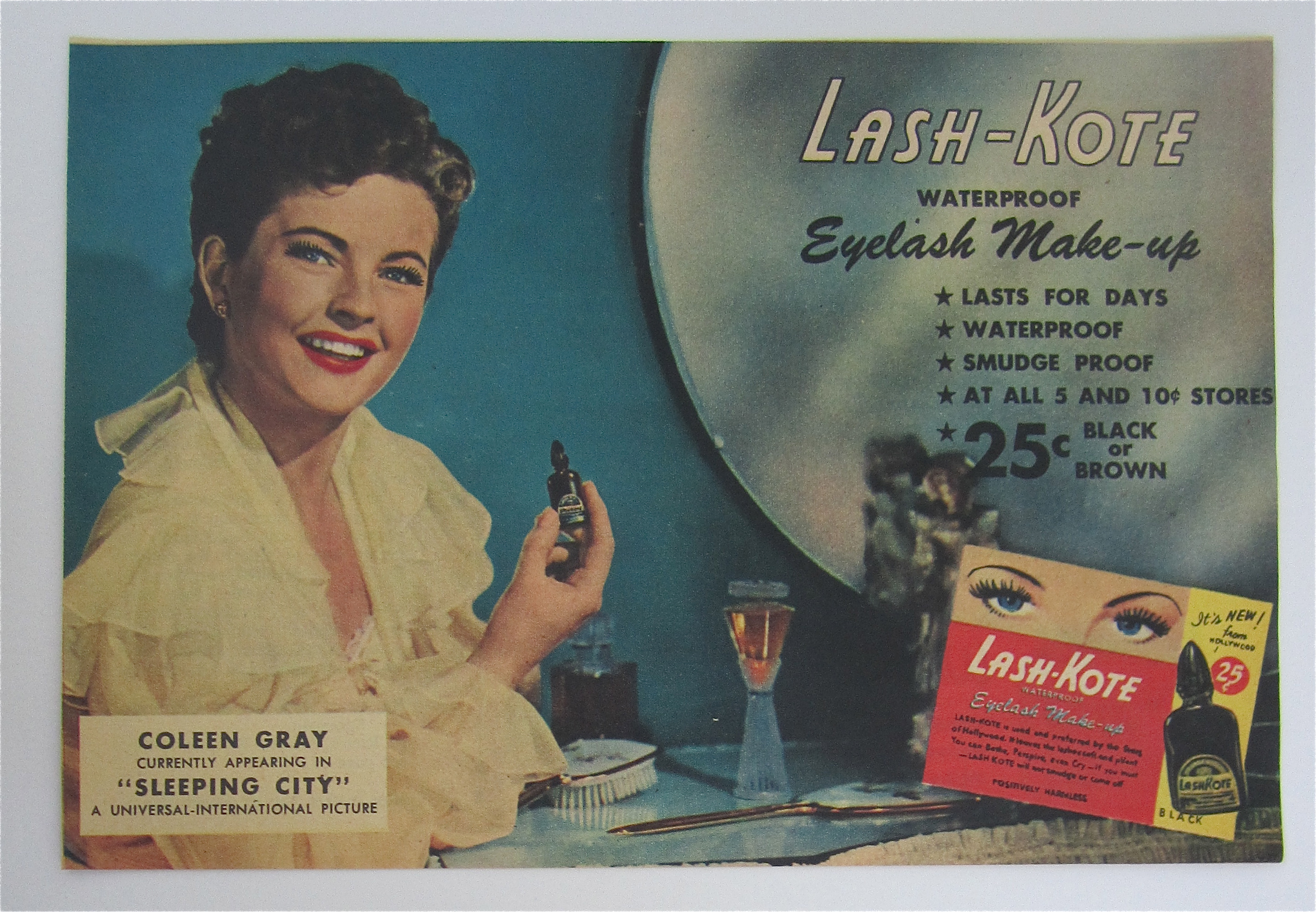 1950 Lash Kote Eyelash Make Up w/ Coleen Gray