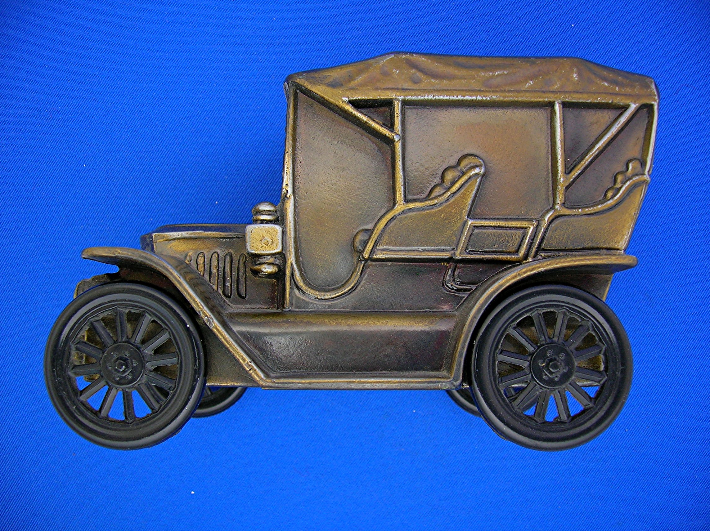 BANK - Vintage Metal Montbello Colorado Car Money Bank