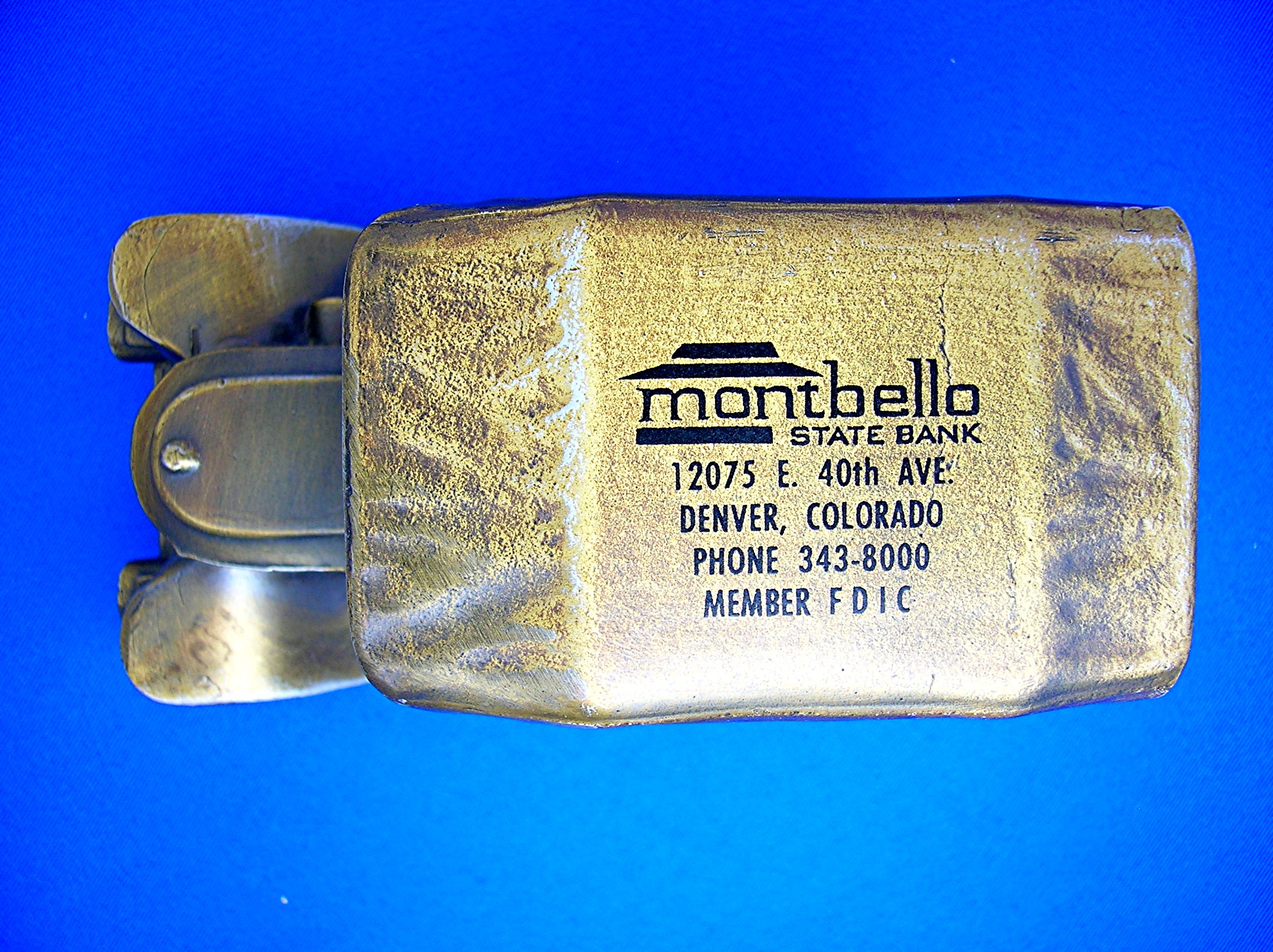BANK - Vintage Metal Montbello Colorado Car Money Bank