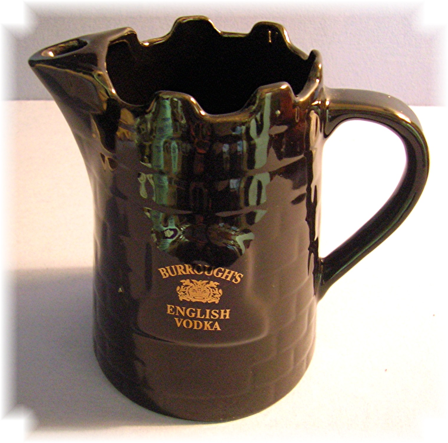 Black Burroughs England Vodka Pitcher