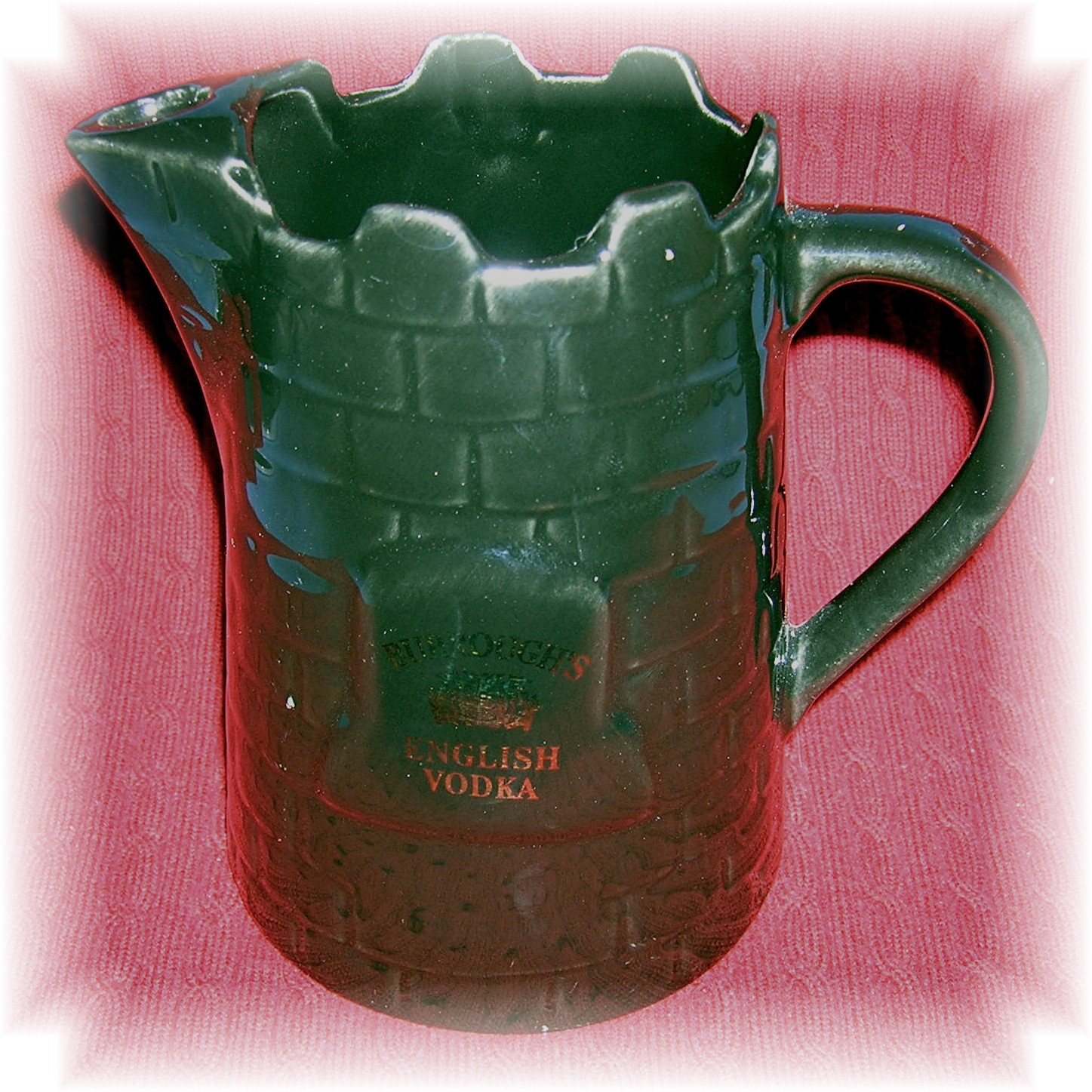 Black Burroughs England Vodka Pitcher