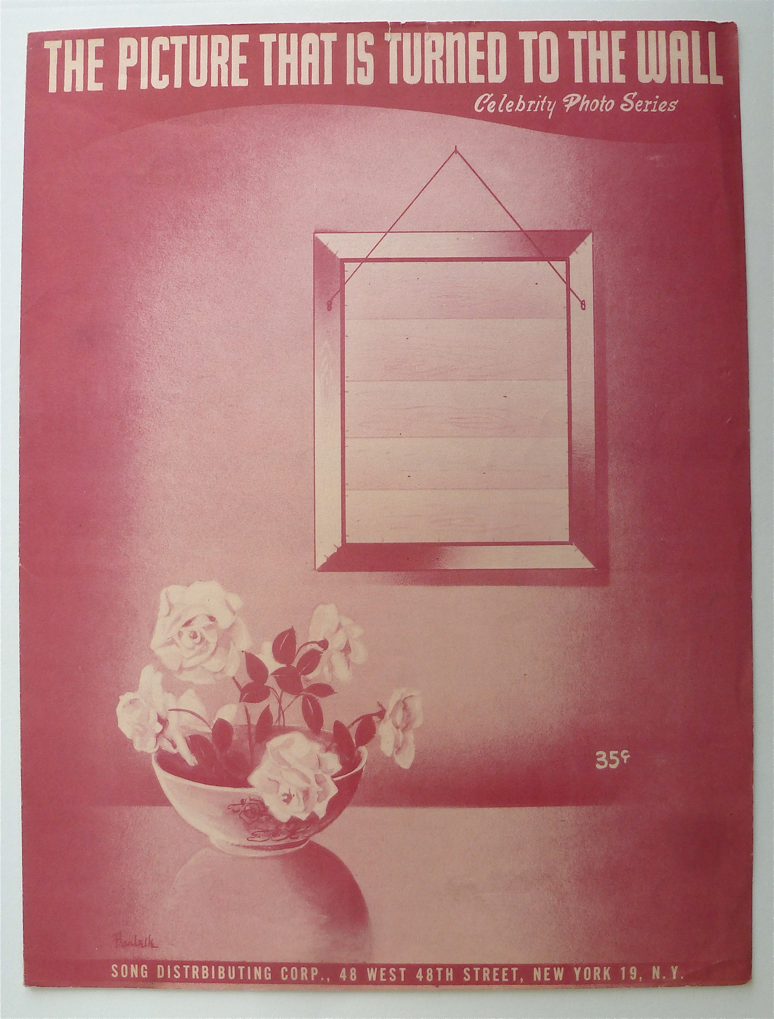 Sheet Music 1949 The Picture That Is Turned To The Wall