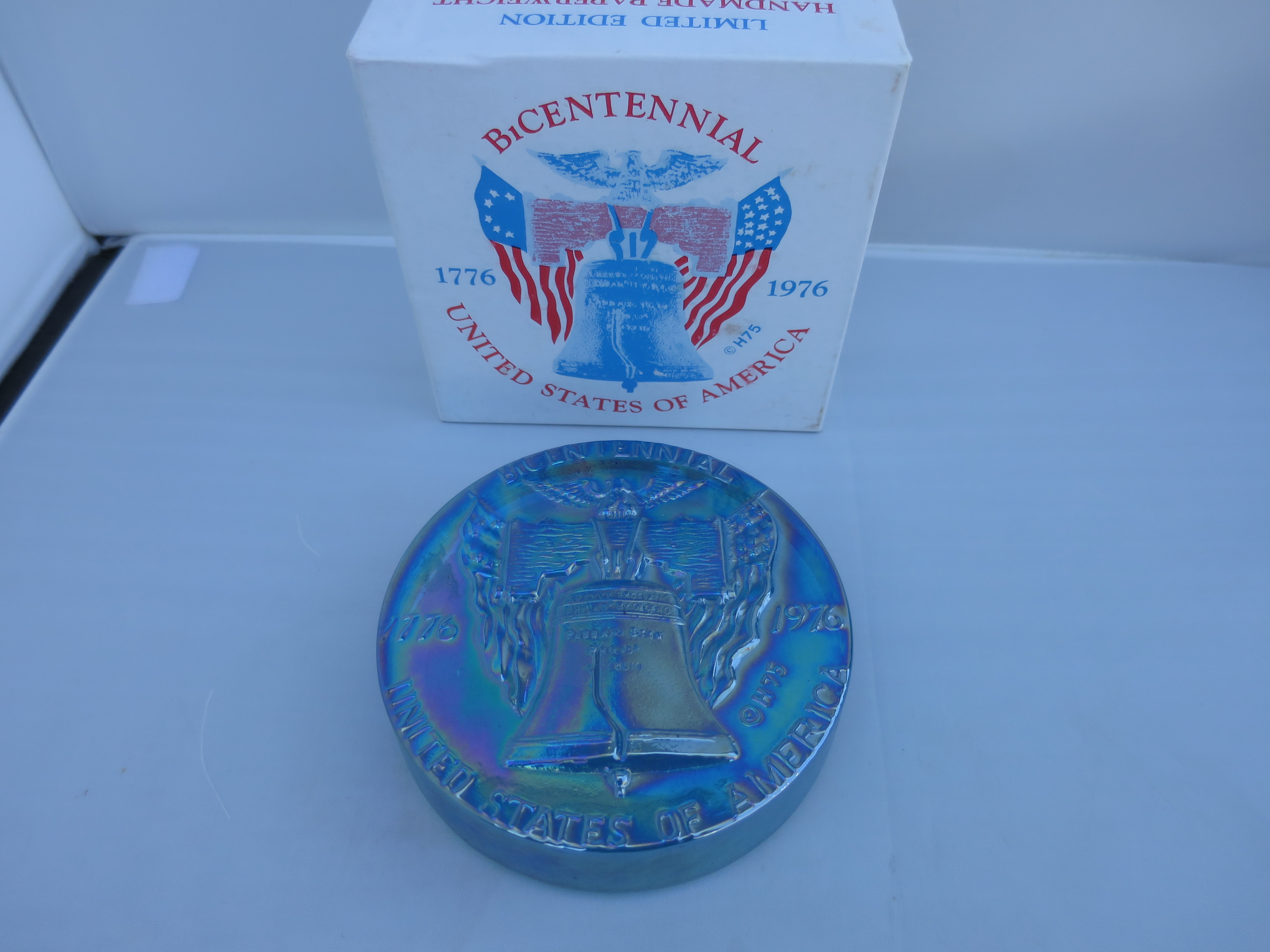 Bicentennial limited edition paper weight Holly City Bottle MIB