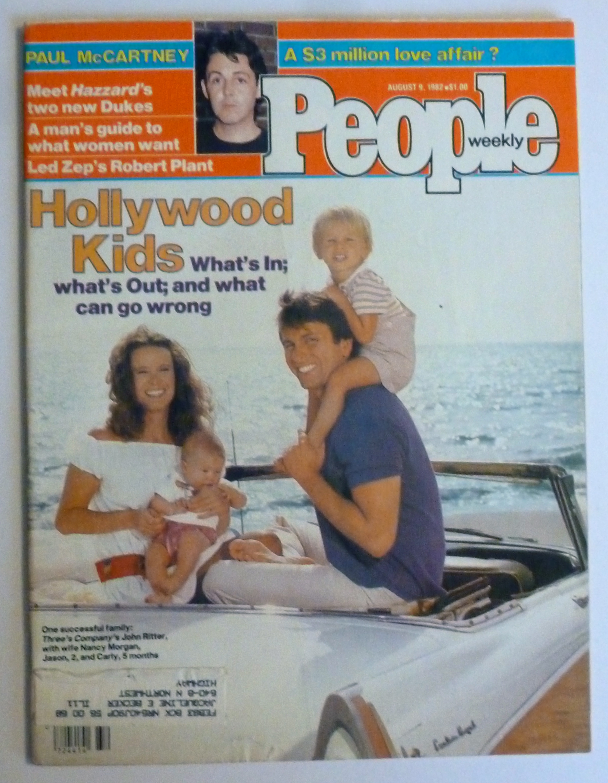 People Magazine August 9, 1982 John Ritter & Family