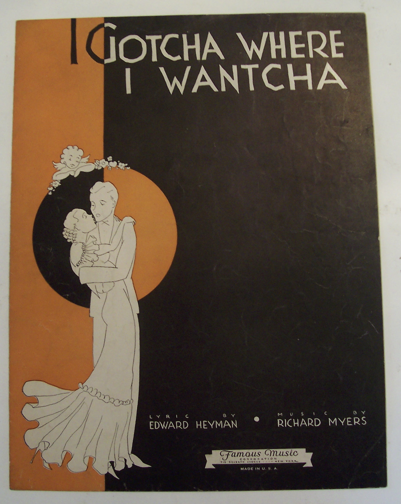Sheet Music For 1933 I Gotcha Where I Wantcha