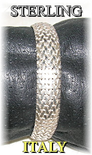 7 1/2 Inch Flexible Sterling Silver Italy Bra