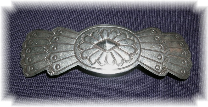 Navajo Sterling Silver Hair Barette 3 3/8 wide