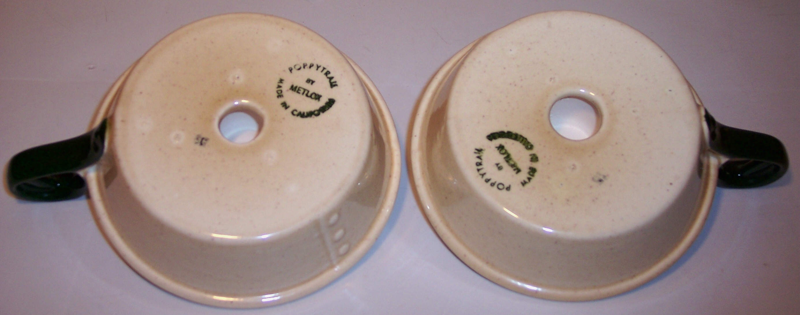 Metlox Pottery California Provincial Pair Candlesticks!