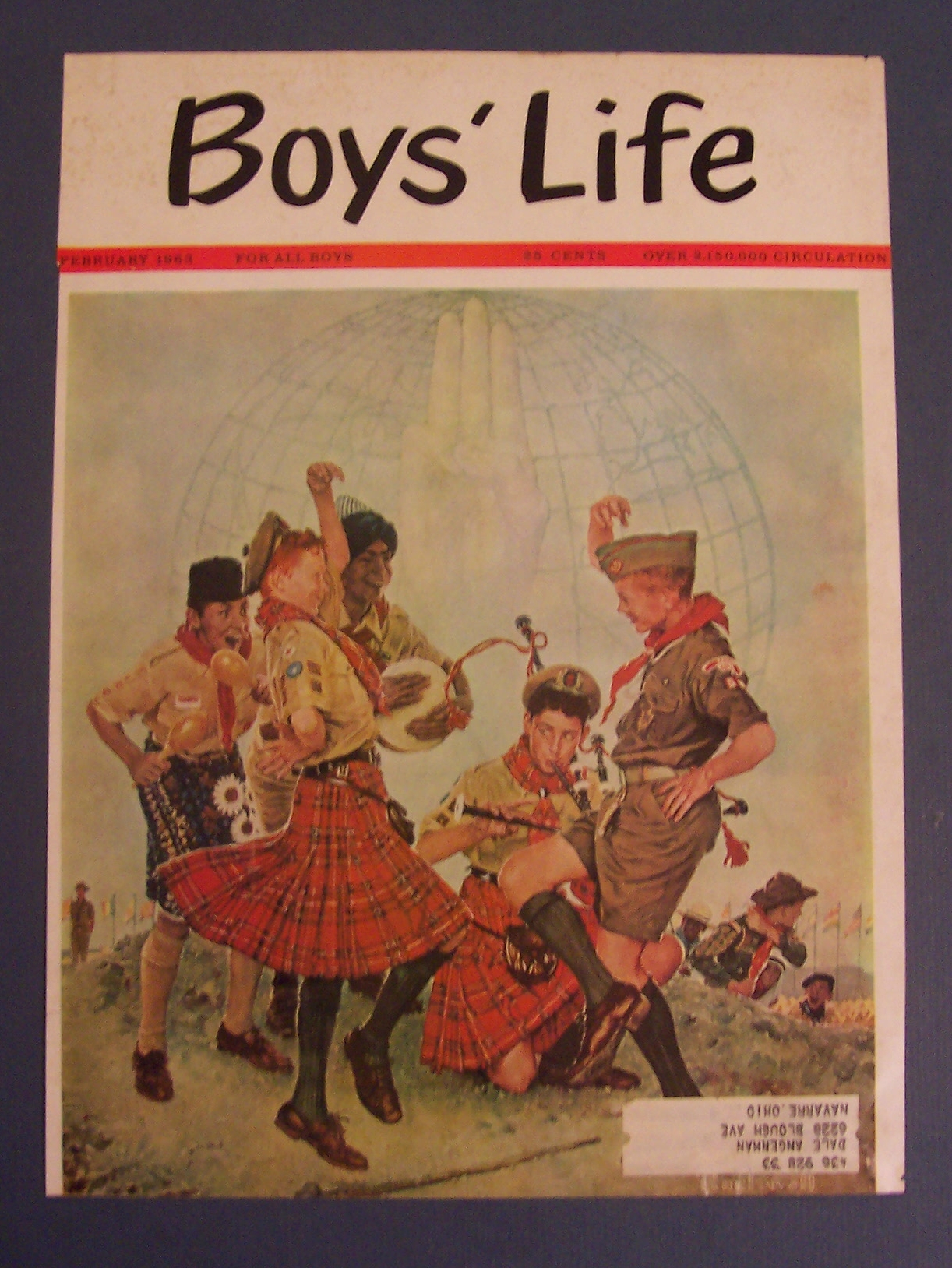 Norman Rockwell February 1963 Boys' Life Cover