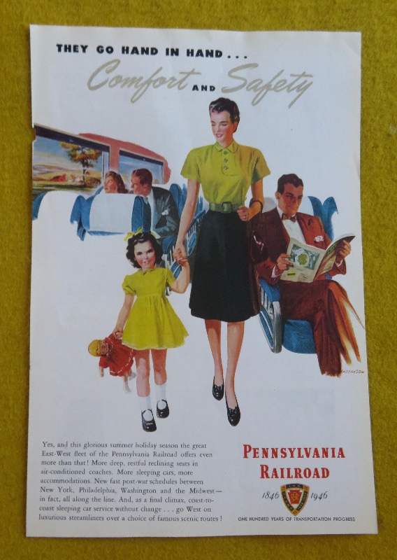 1946 Pennsylvania Railroad w/Woman Walking with Girl