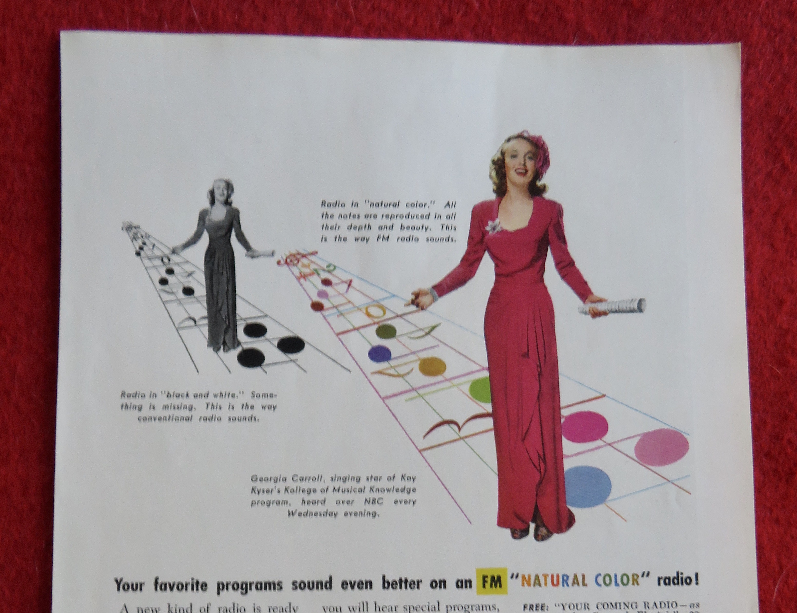 1944 General Electric with FM Natural Color Radio