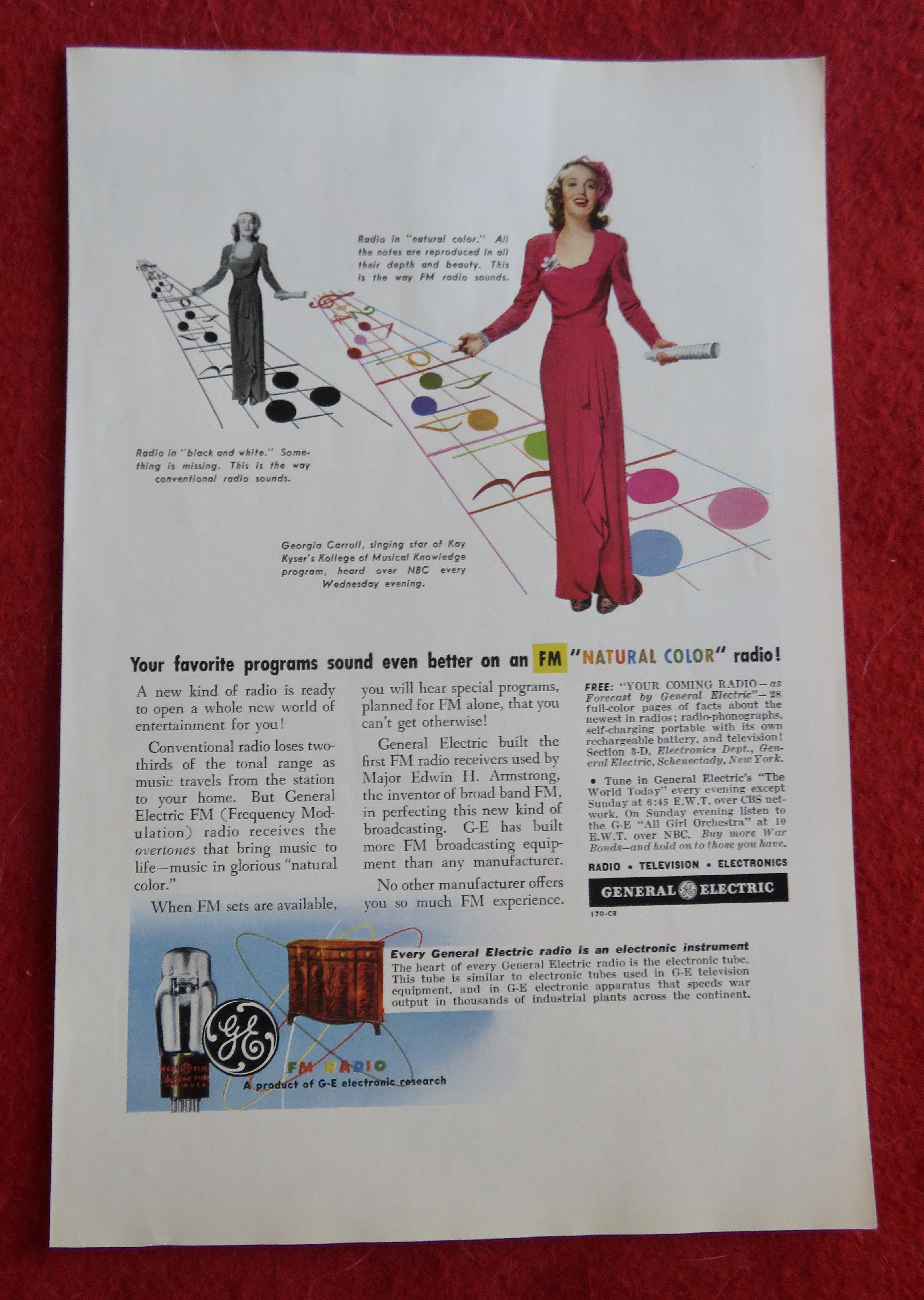 1944 General Electric with FM Natural Color Radio
