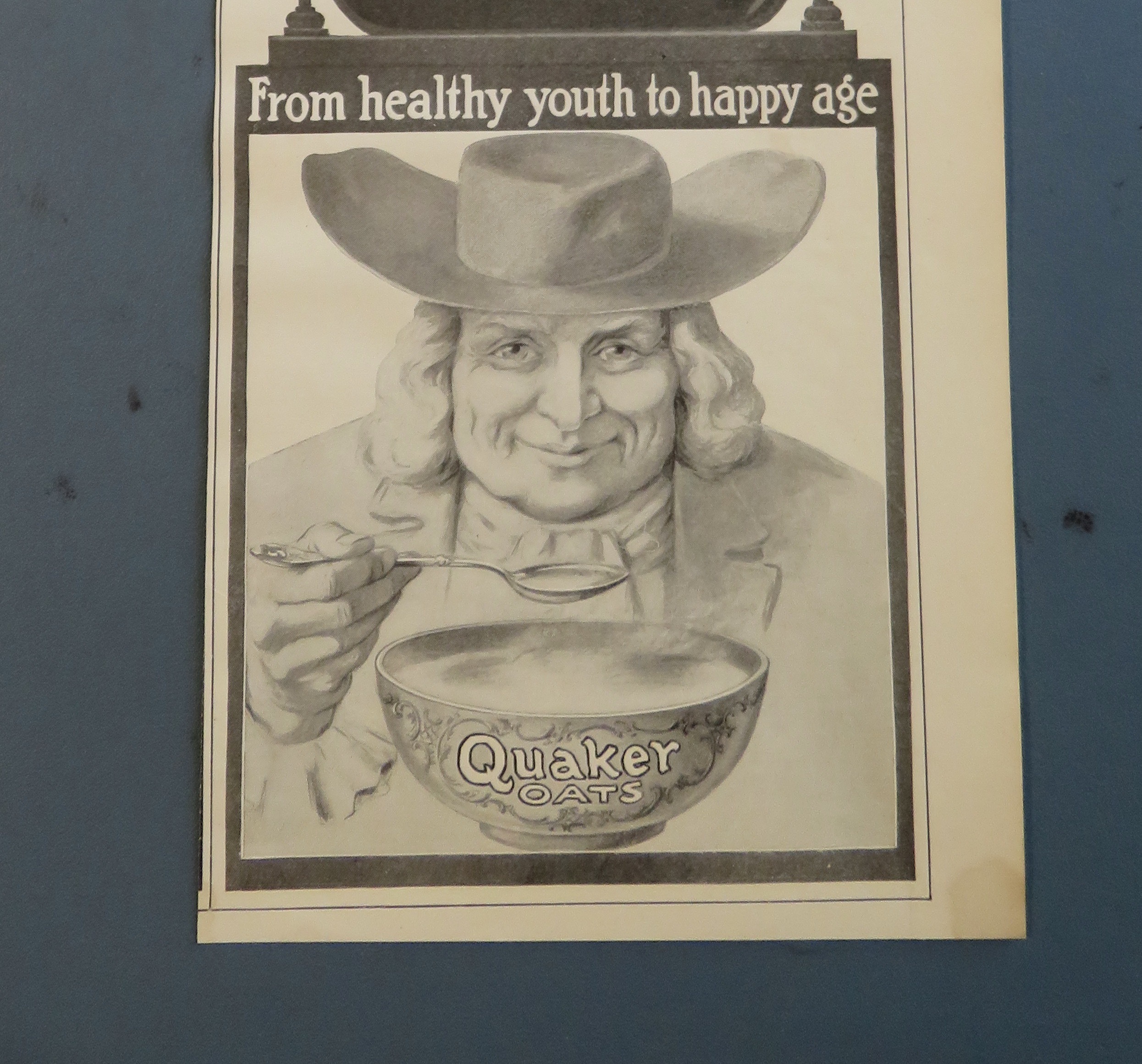 1905 Quaker Oats Cereal with Girl & Quaker Oats Man