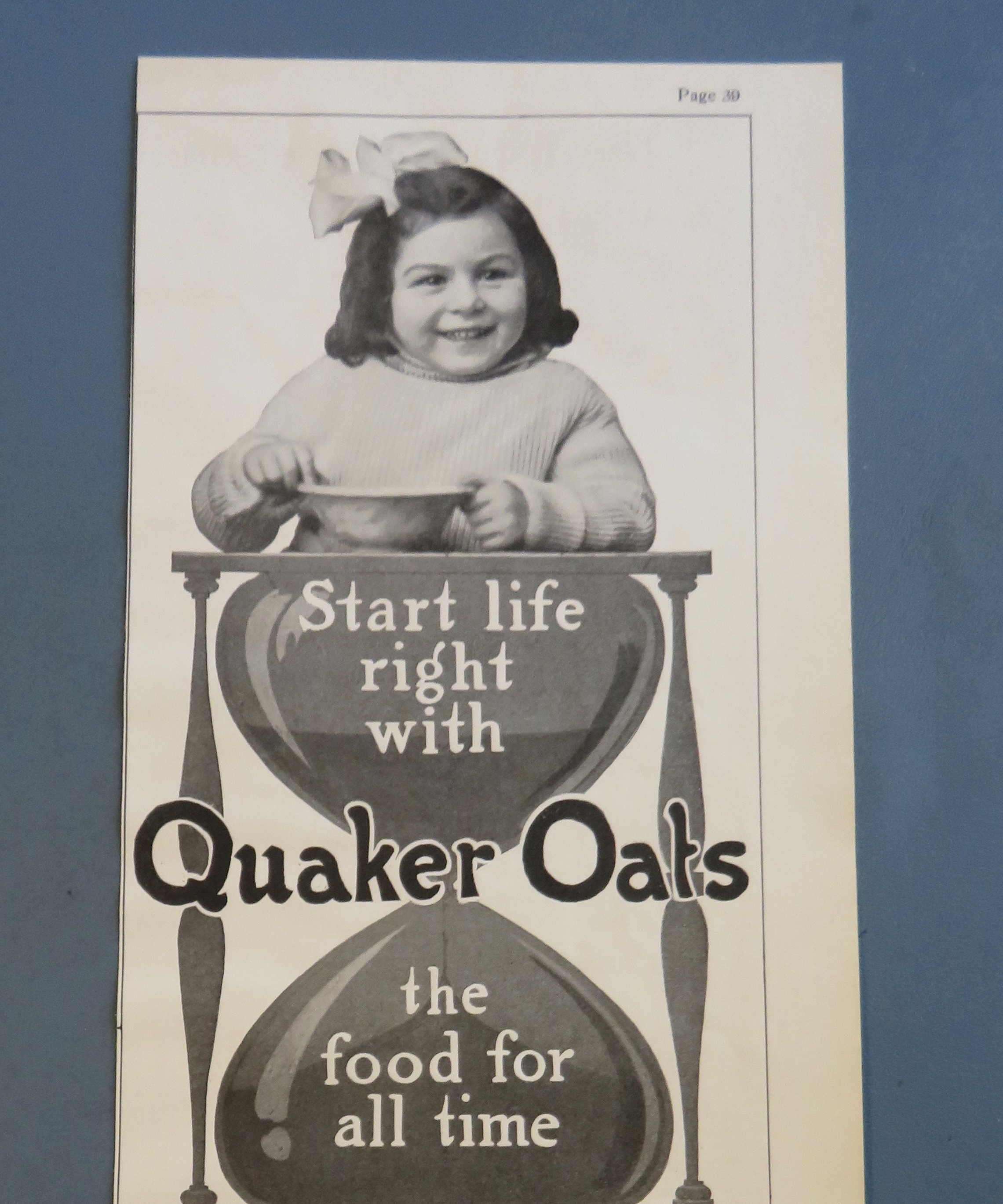 1905 Quaker Oats Cereal with Girl & Quaker Oats Man