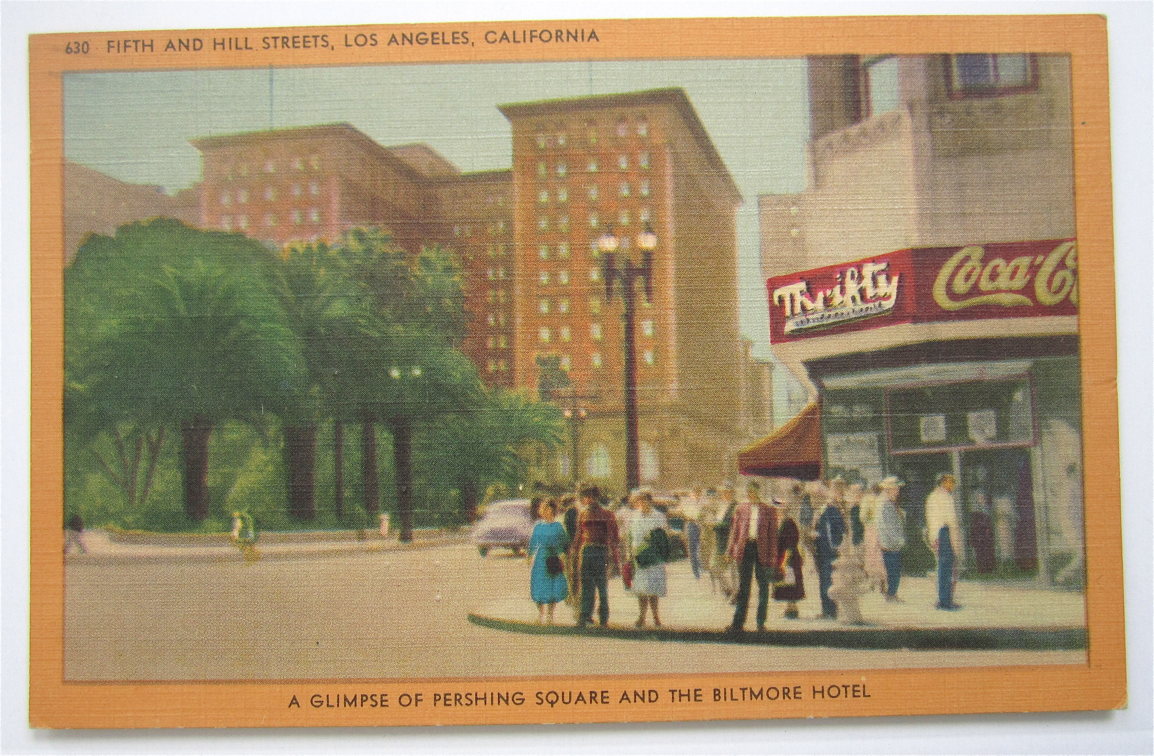 Fifth And Hill Streets, Los Angeles, CA Postcard