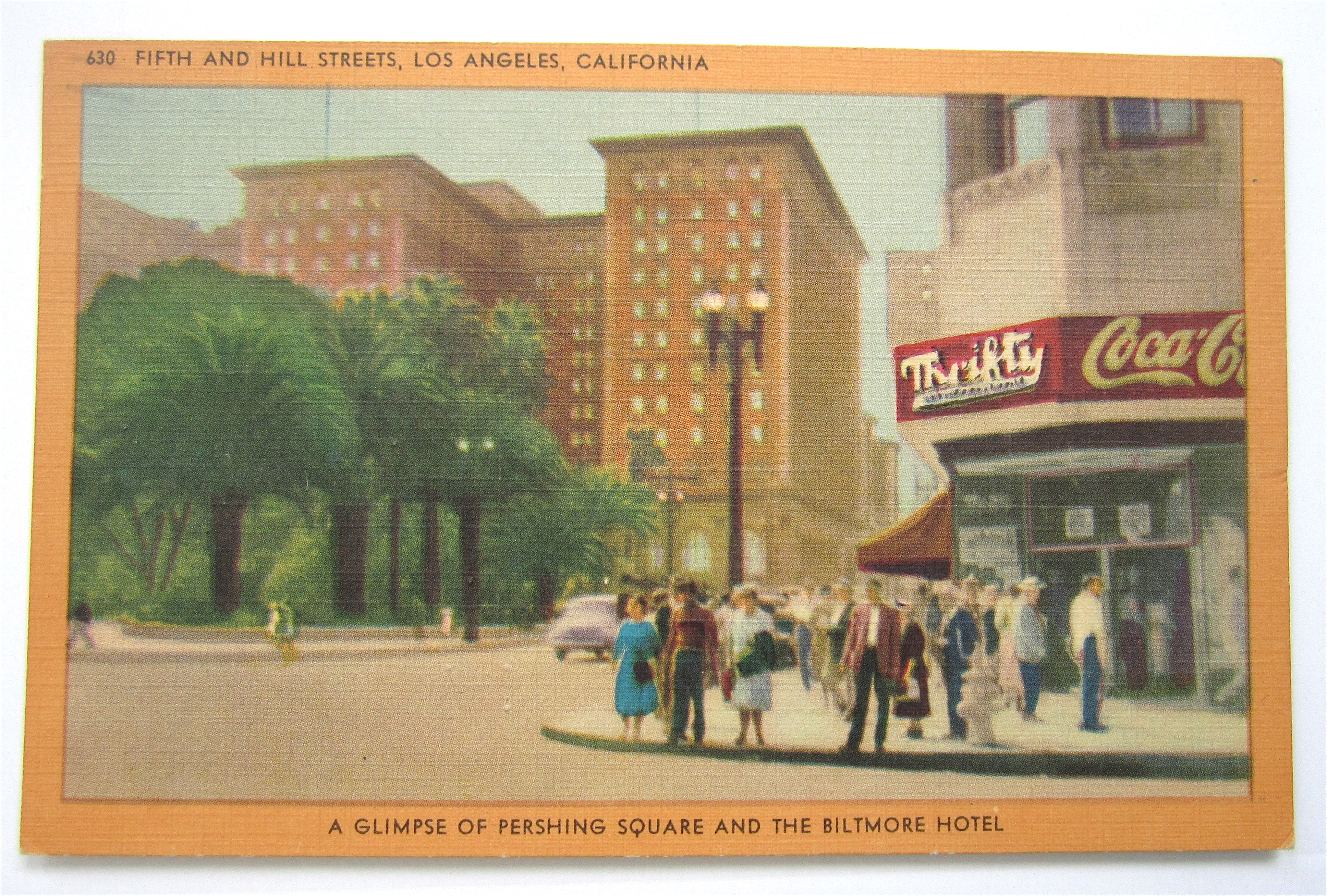 Fifth And Hill Streets, Los Angeles, CA Postcard