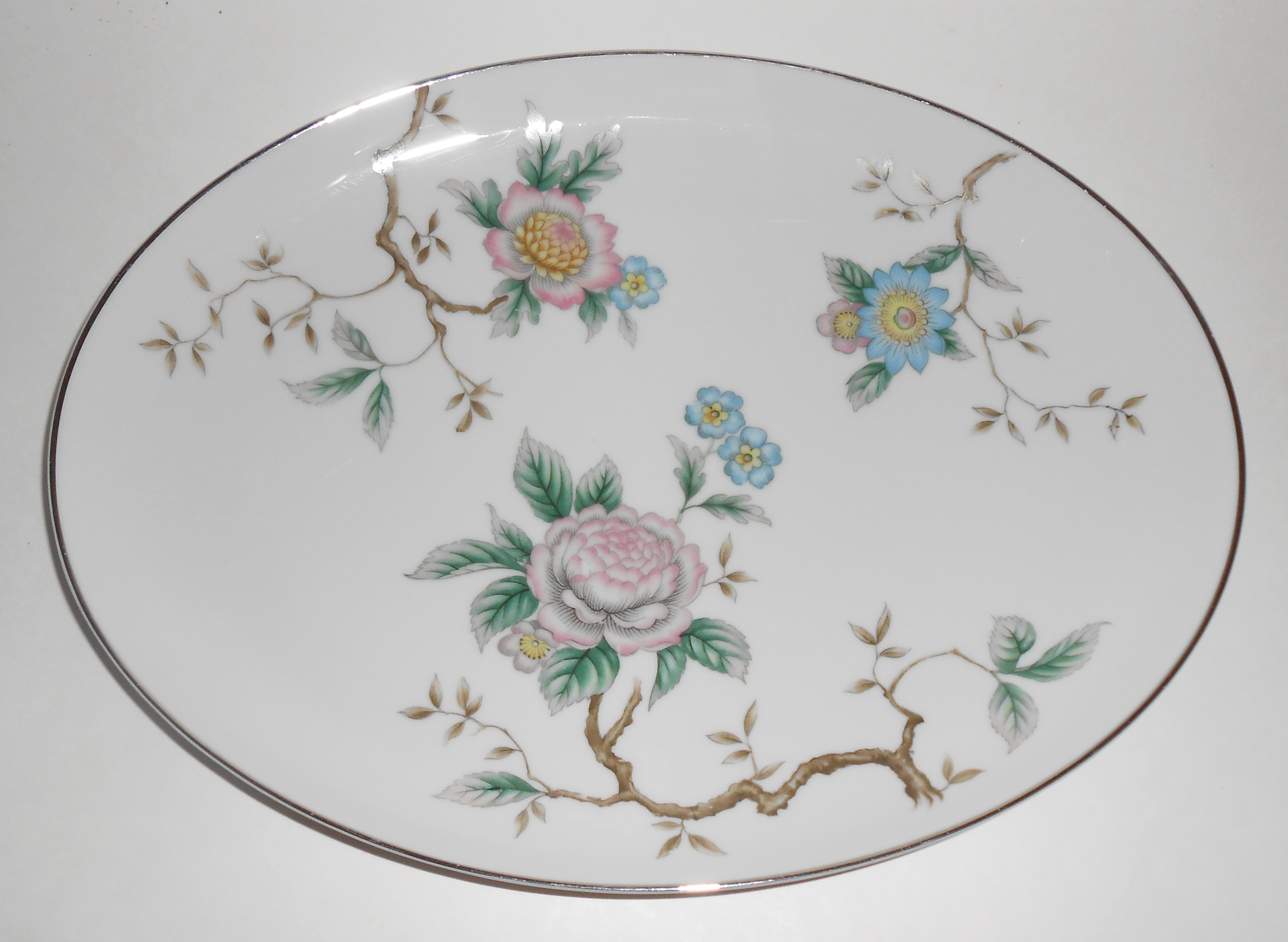 DW Fine Japan Porcelain China Floral Tree Platter