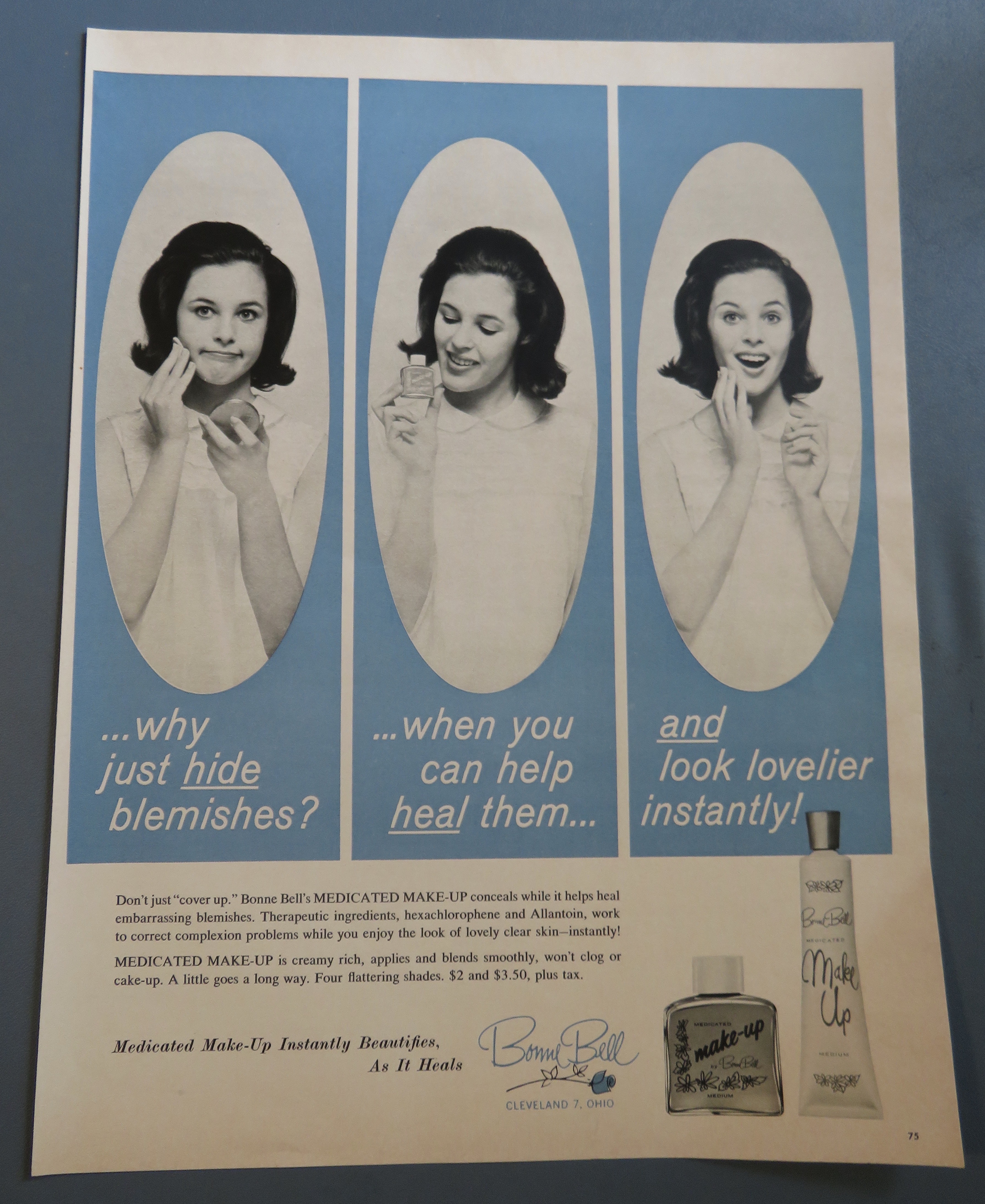 1963 Bonne Bell Make Up with Woman Putting on Make Up