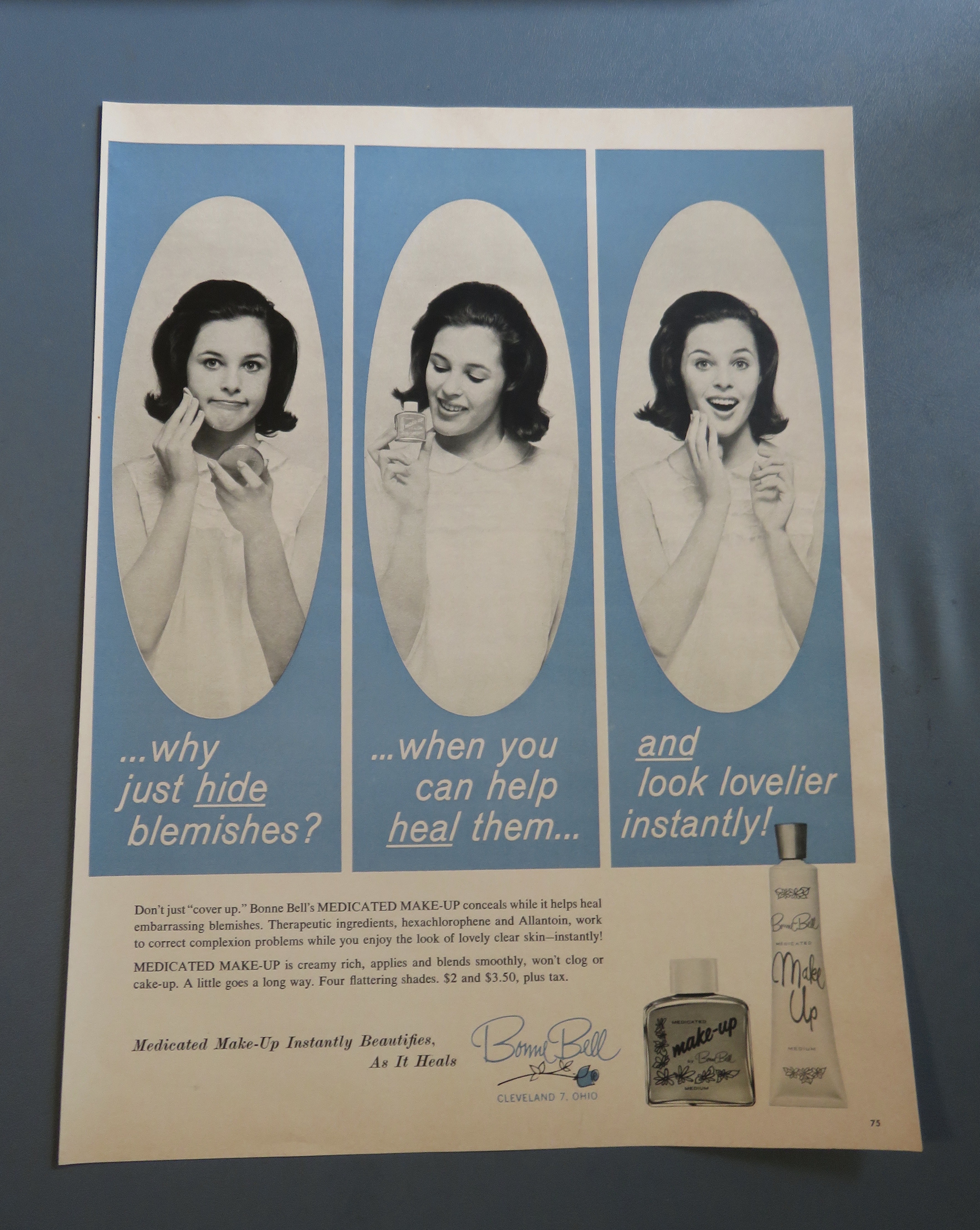1963 Bonne Bell Make Up with Woman Putting on Make Up
