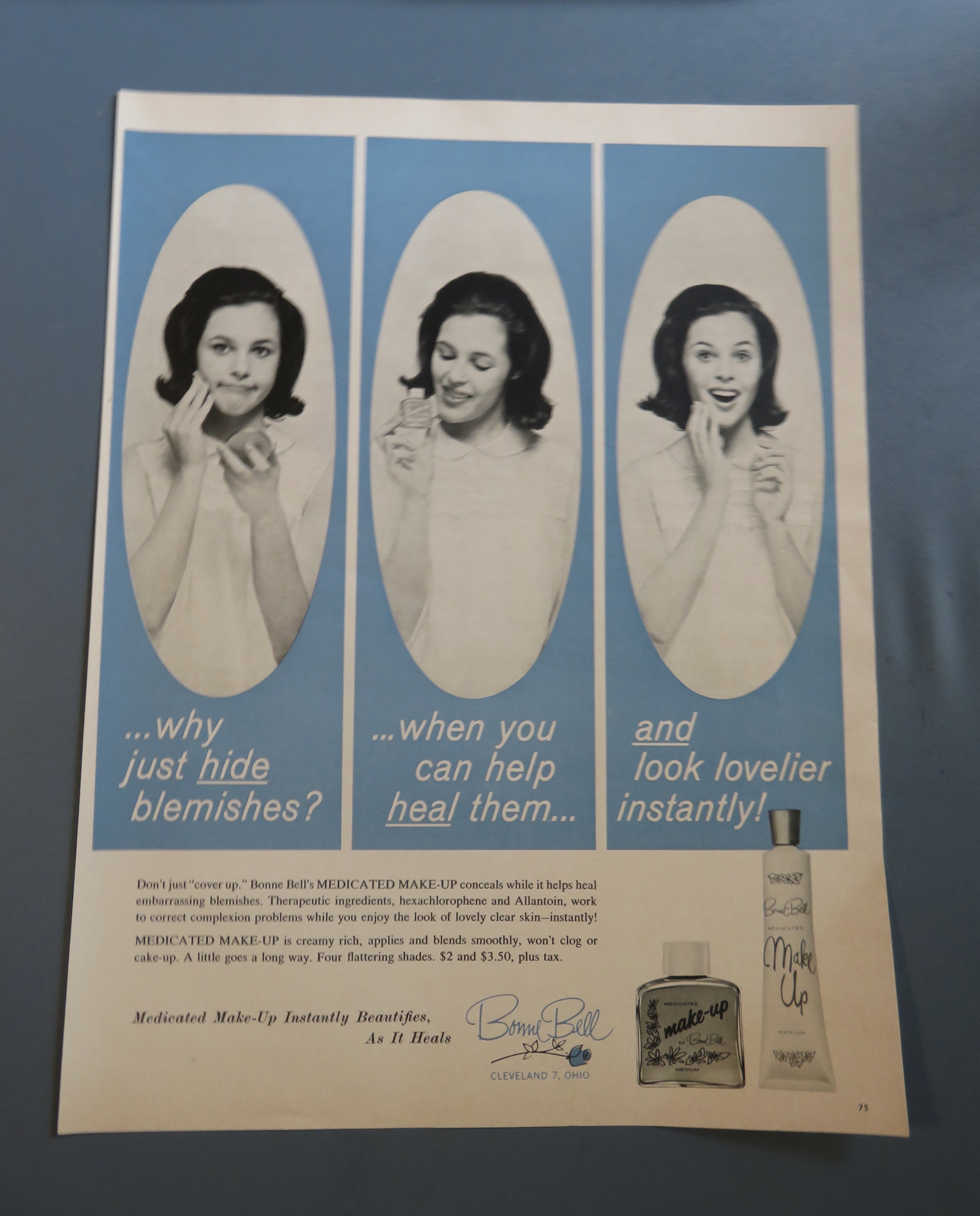1963 Bonne Bell Make Up with Woman Putting on Make Up