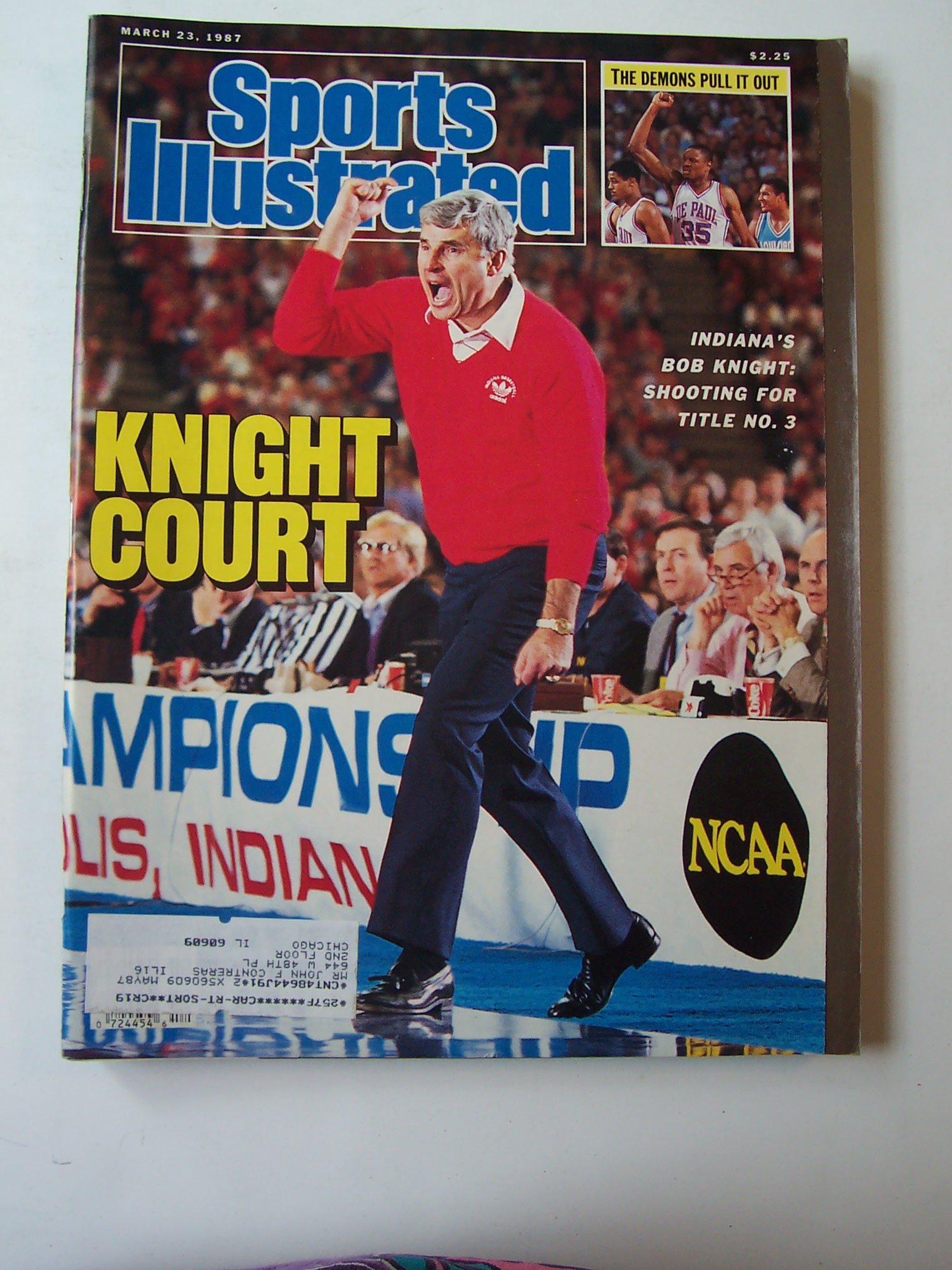 Sports Illustrated Magazine -March 23, 1987- Bob Knight