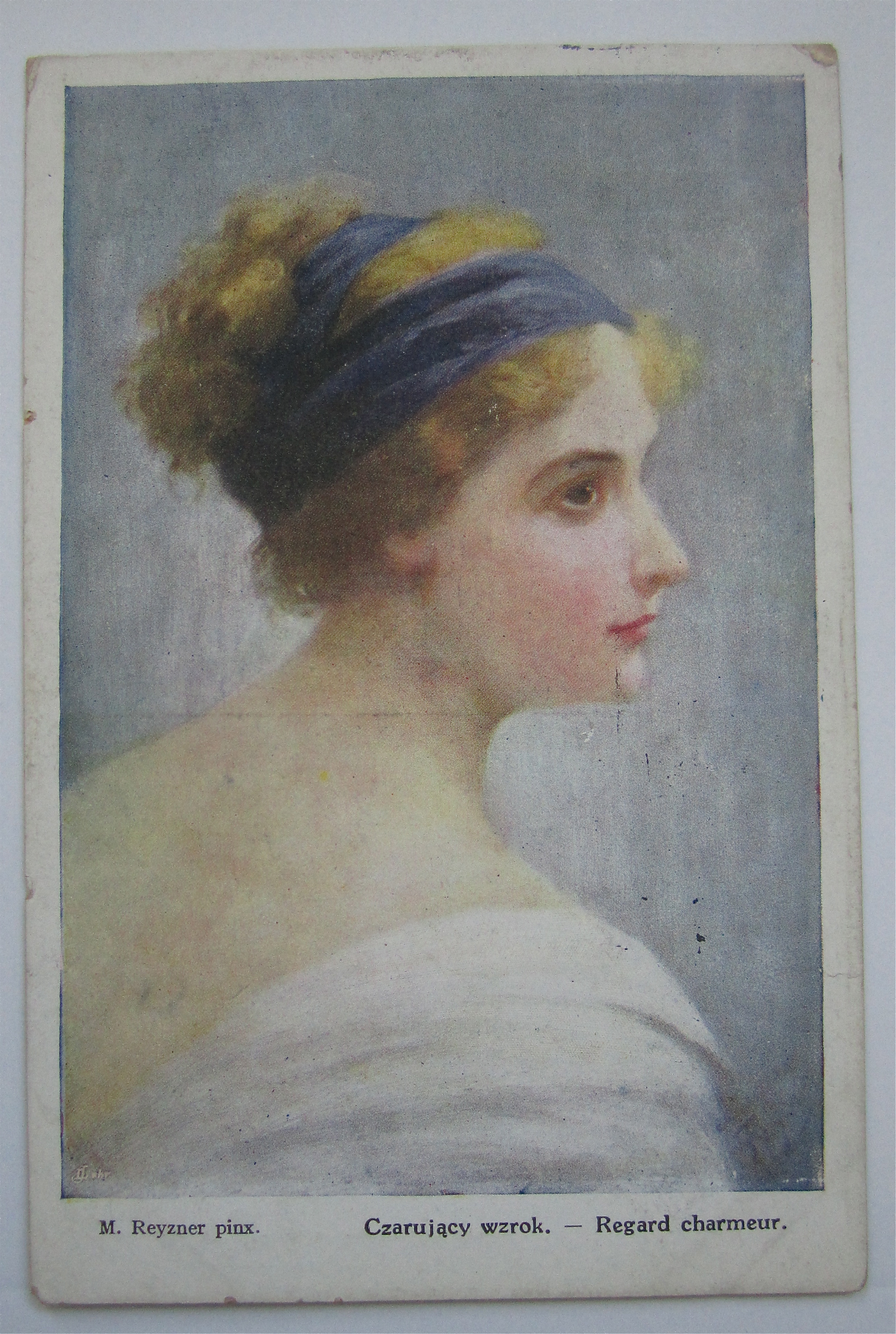 A Beautiful Blonde Haired Woman Postcard