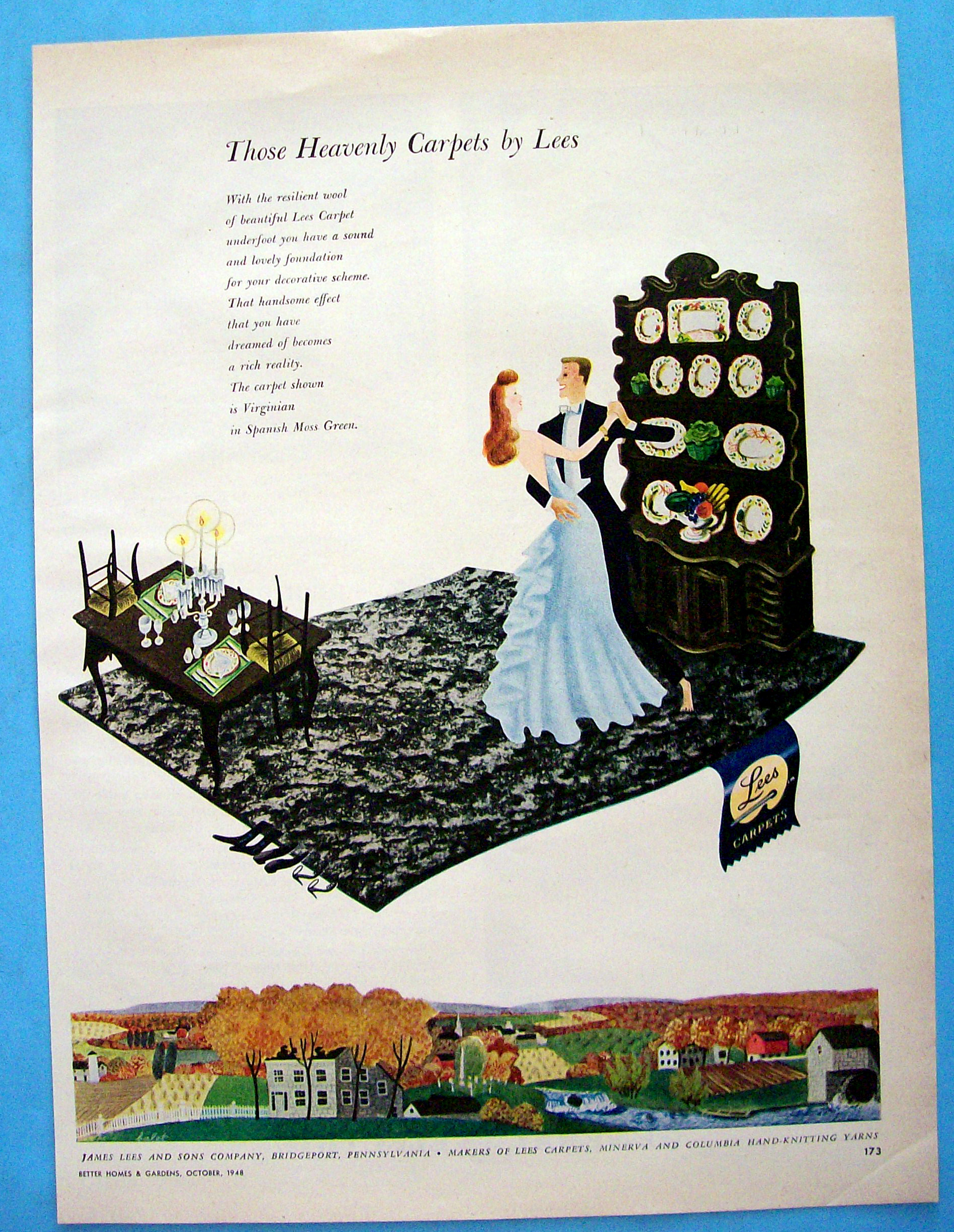 1948 Lees Carpets with Woman & Man Dancing