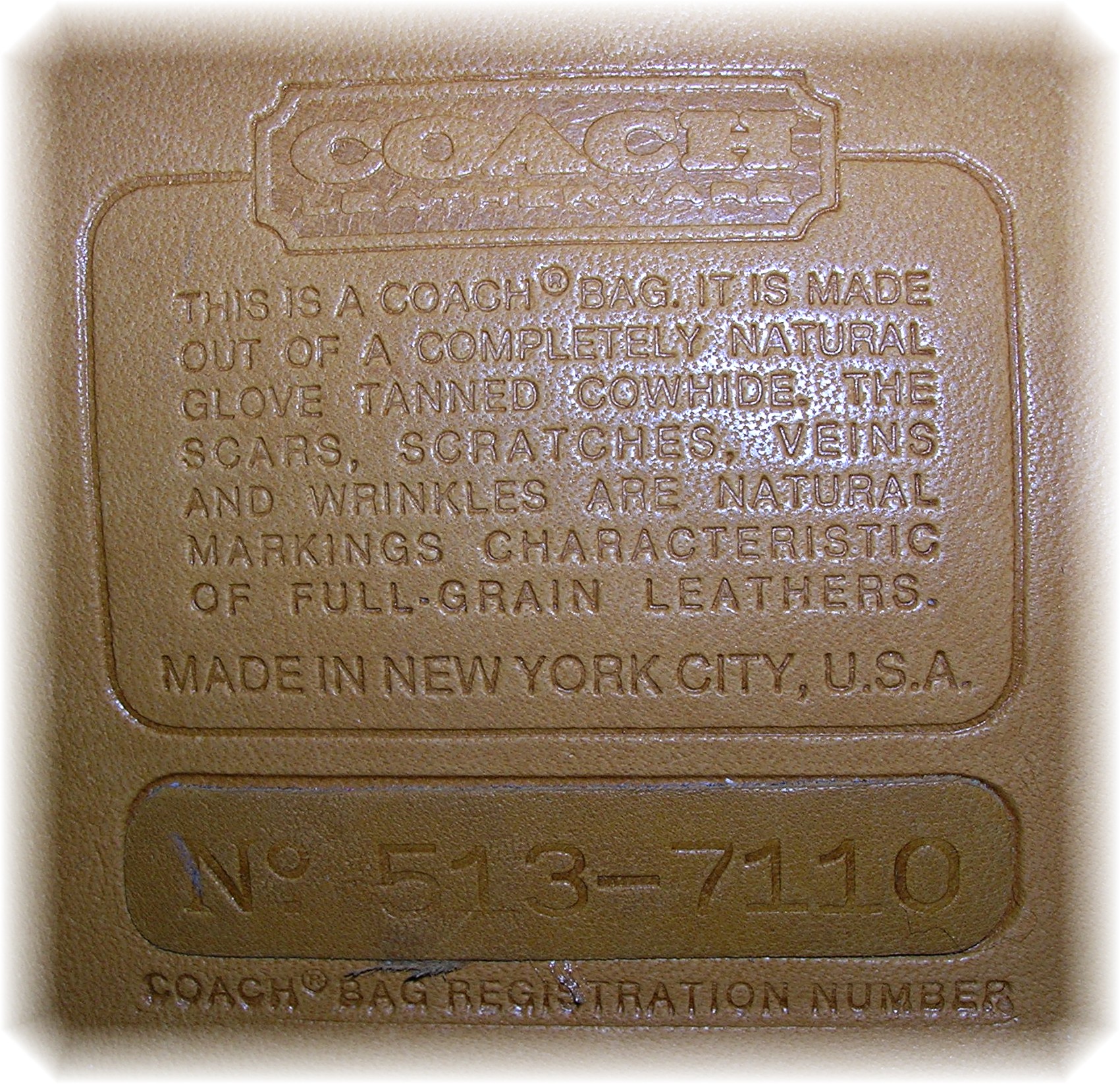 13 Inch Light Tan Bonnie Cashin COACH LeatherBag