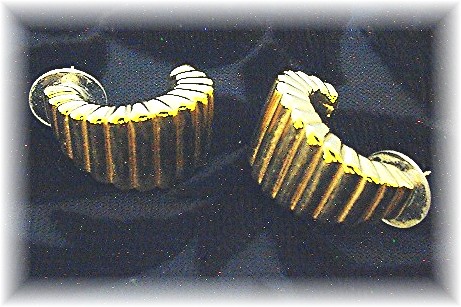 Earrings 14K Gold Large 1/2 Hoop Pierced
