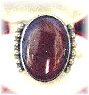 Designer Sterling Silver Carnelian Ring . . . . . . .