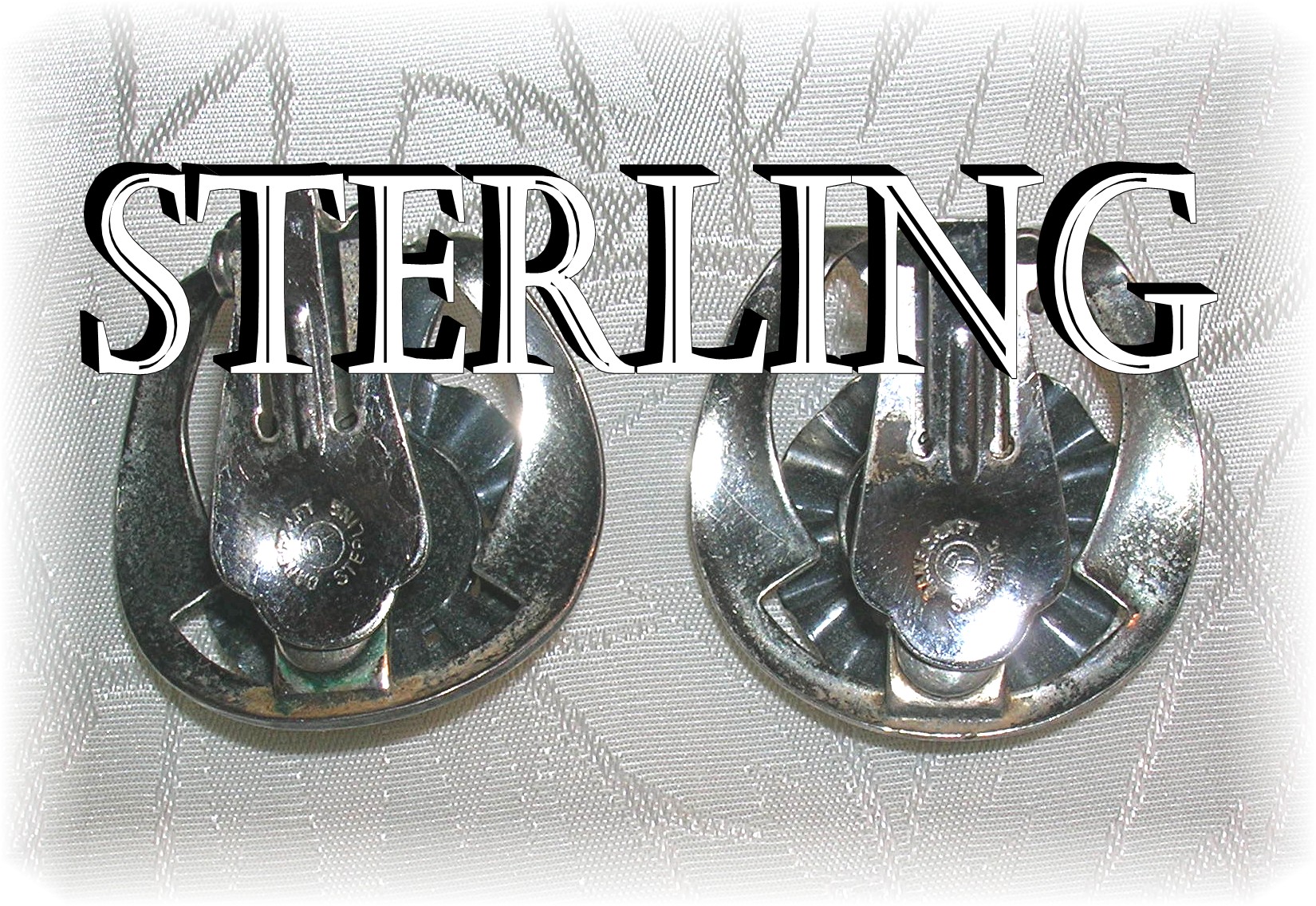 Danecraft Sterling Silver 1 inch Clip Earrings