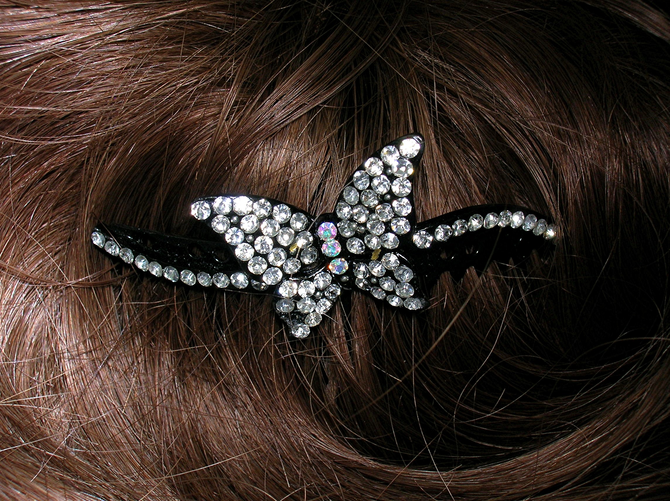 Silver Crystal Hair Comb