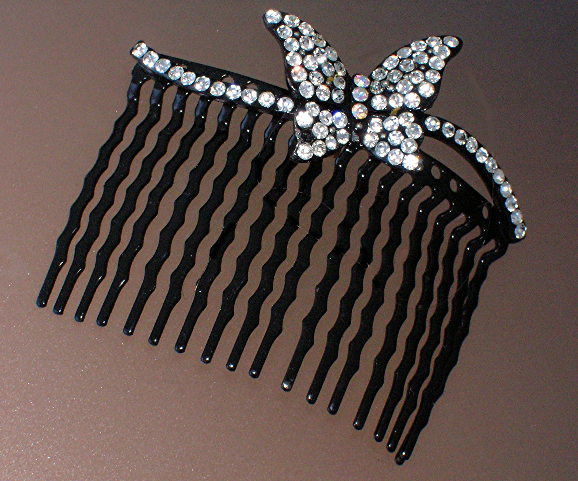 Silver Crystal Hair Comb