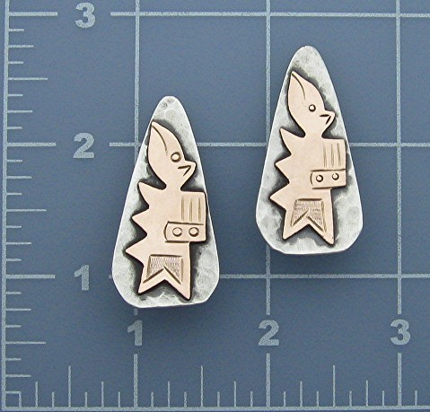 Earrings 18K Gold Sterling Silver ClipsPeruian Gods