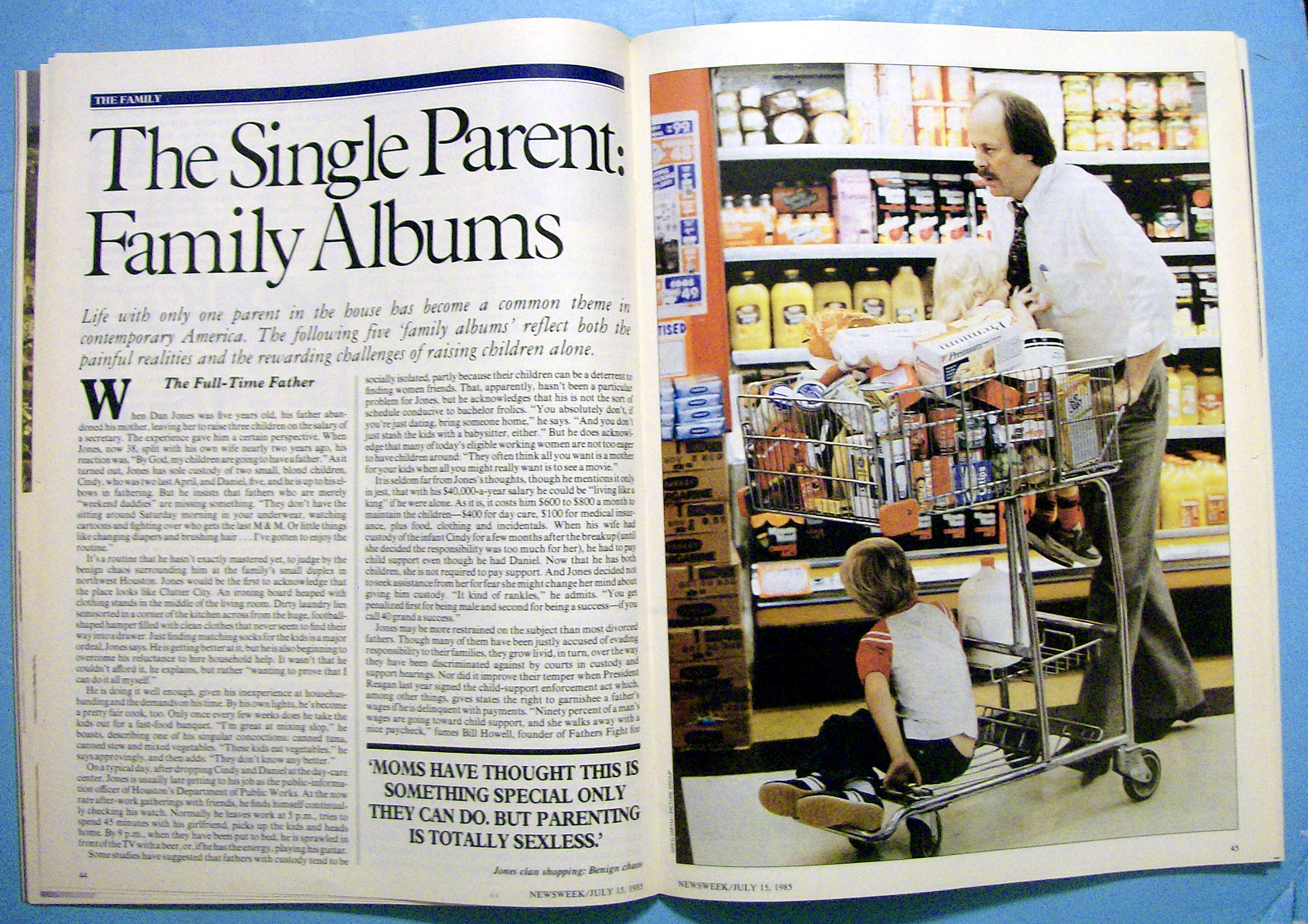 Newsweek Magazine-July 15, 1985 The Single Parent