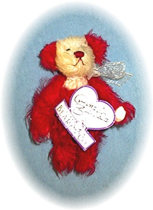 Annette Funicello Red and Cream Mohair 5 Inch