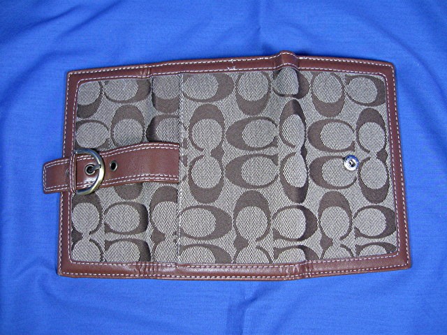 Coach brown Ali signature  Check Book Wallet