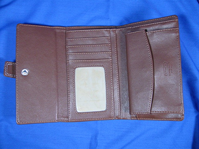 Coach brown Ali signature  Check Book Wallet