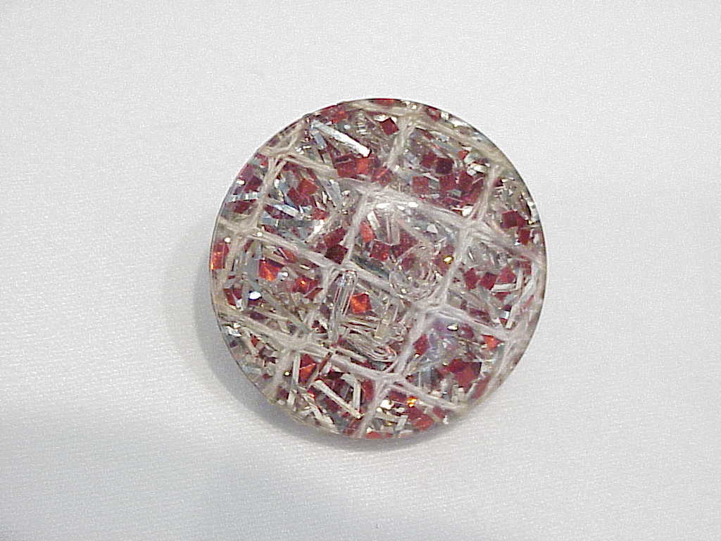 2 Pairs Of Vintage Confetti Lucite Clip Earrings