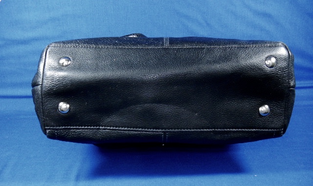 COACH  Black Pebble Leather Satchel Shoulder Bag