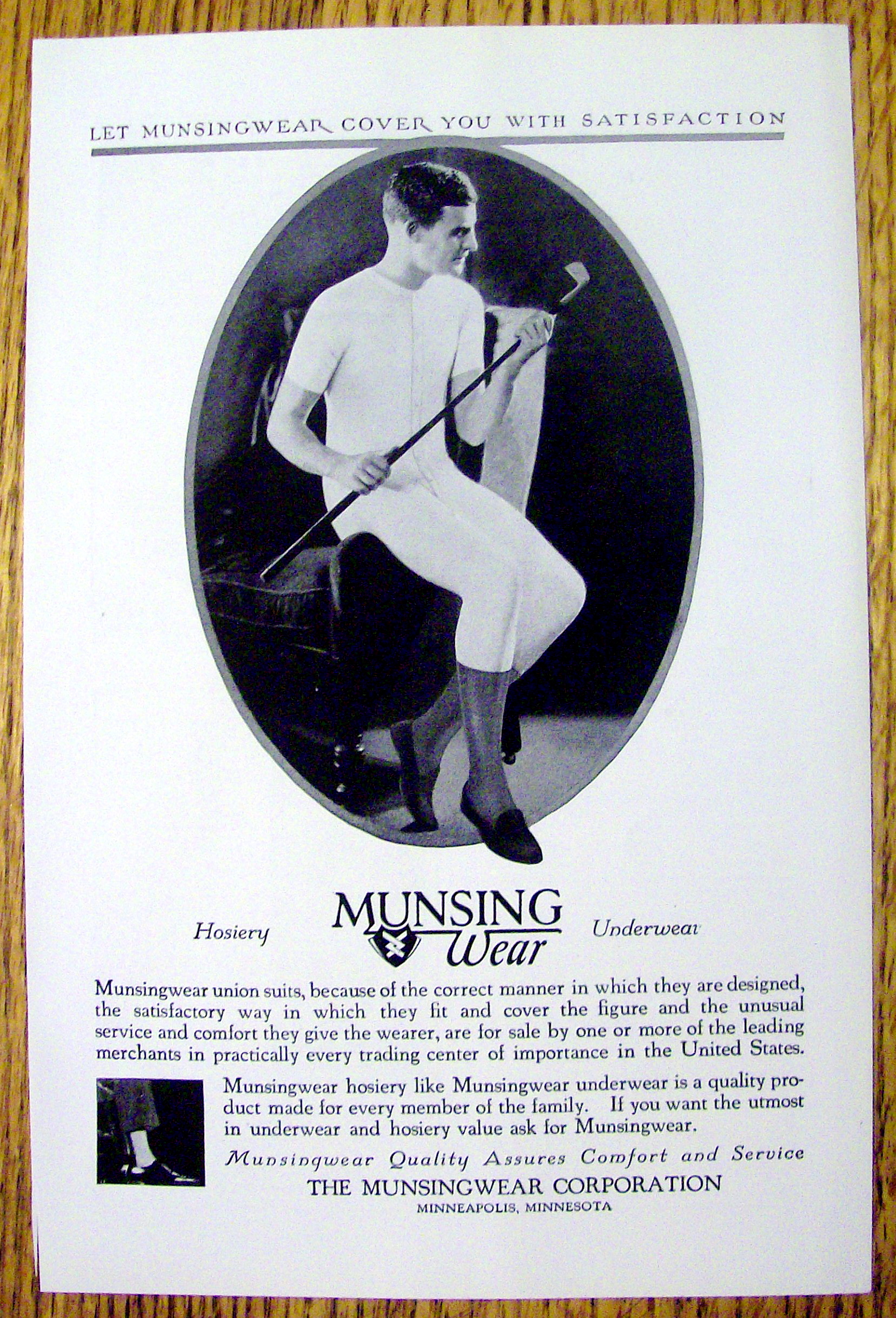 1926 Munsing Wear Hosiery & Underwear