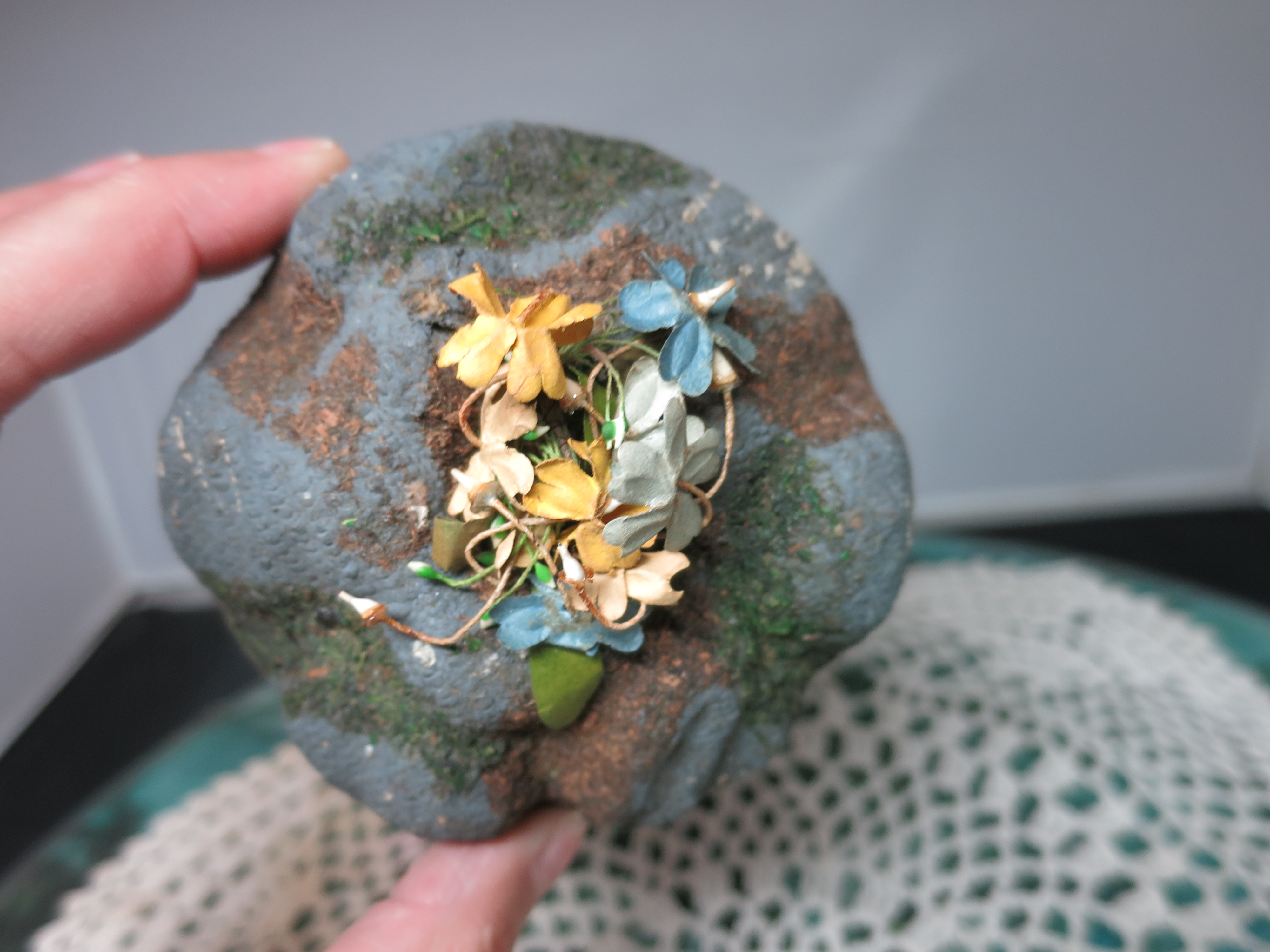 Vintage Rock Garden mini fairy garden doll house 2 of 2 avail
