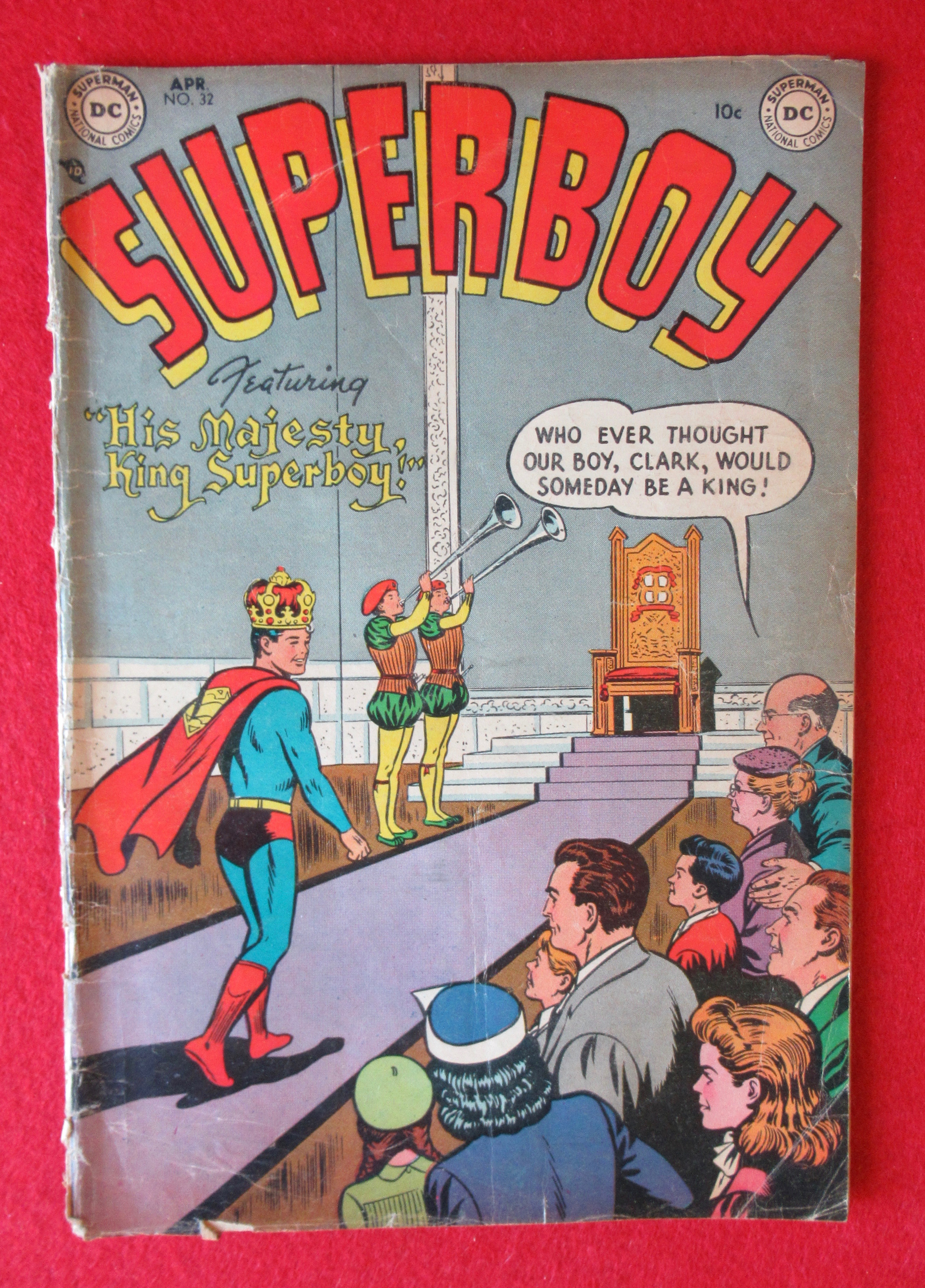 Superboy Comics April 1954 His Majesty, King Superboy