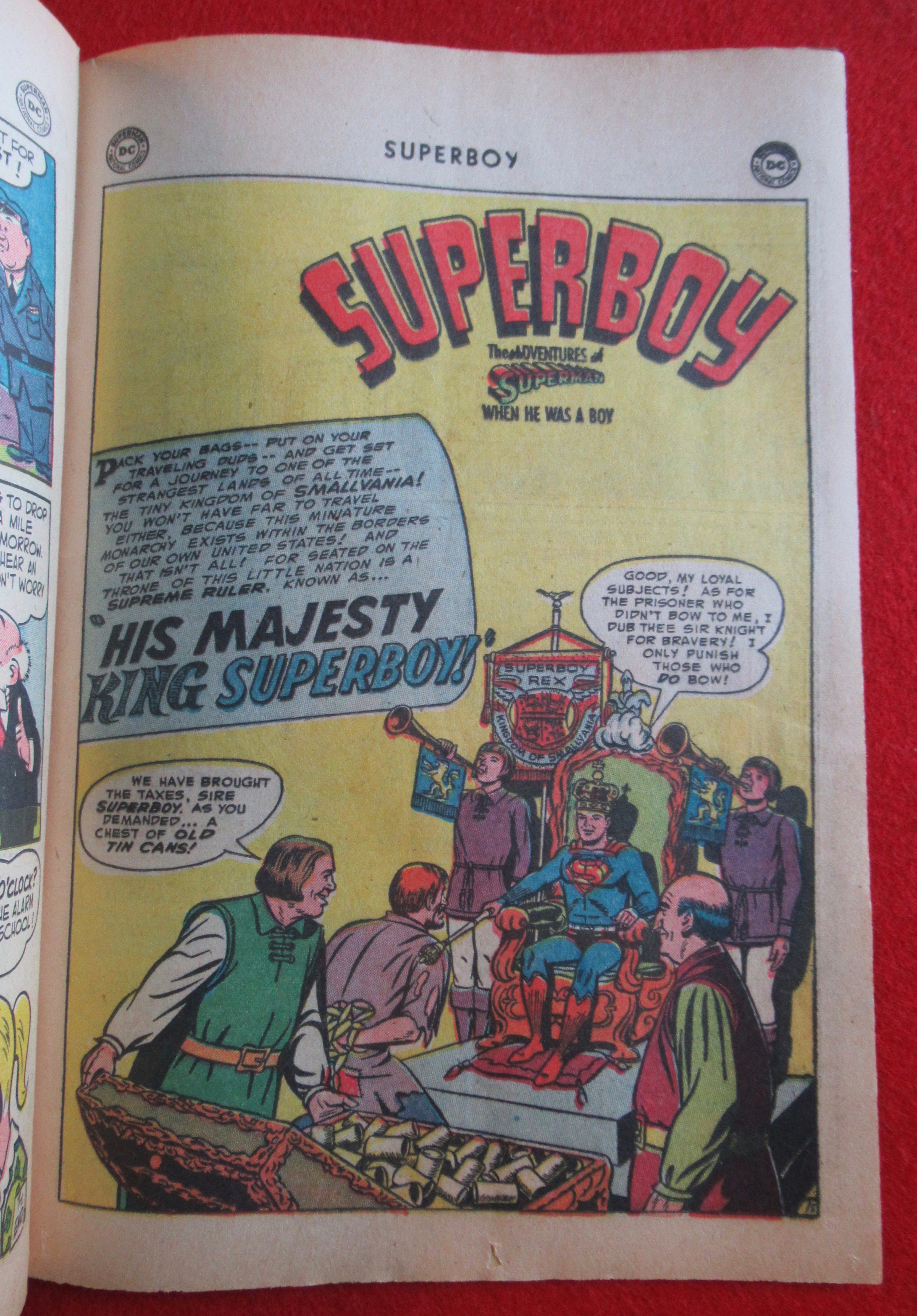 Superboy Comics April 1954 His Majesty, King Superboy