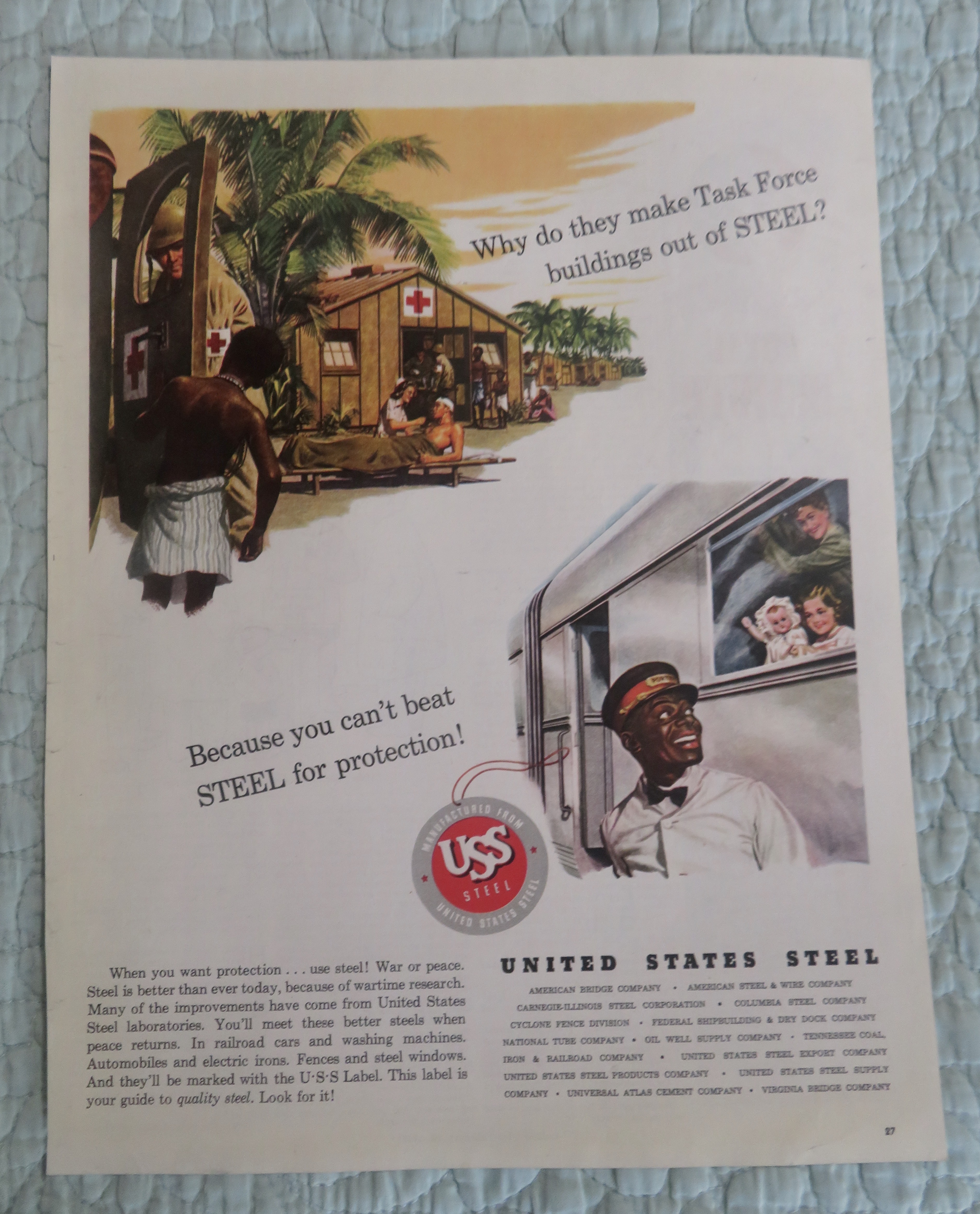 1945 United States Steel with Steel For Protection