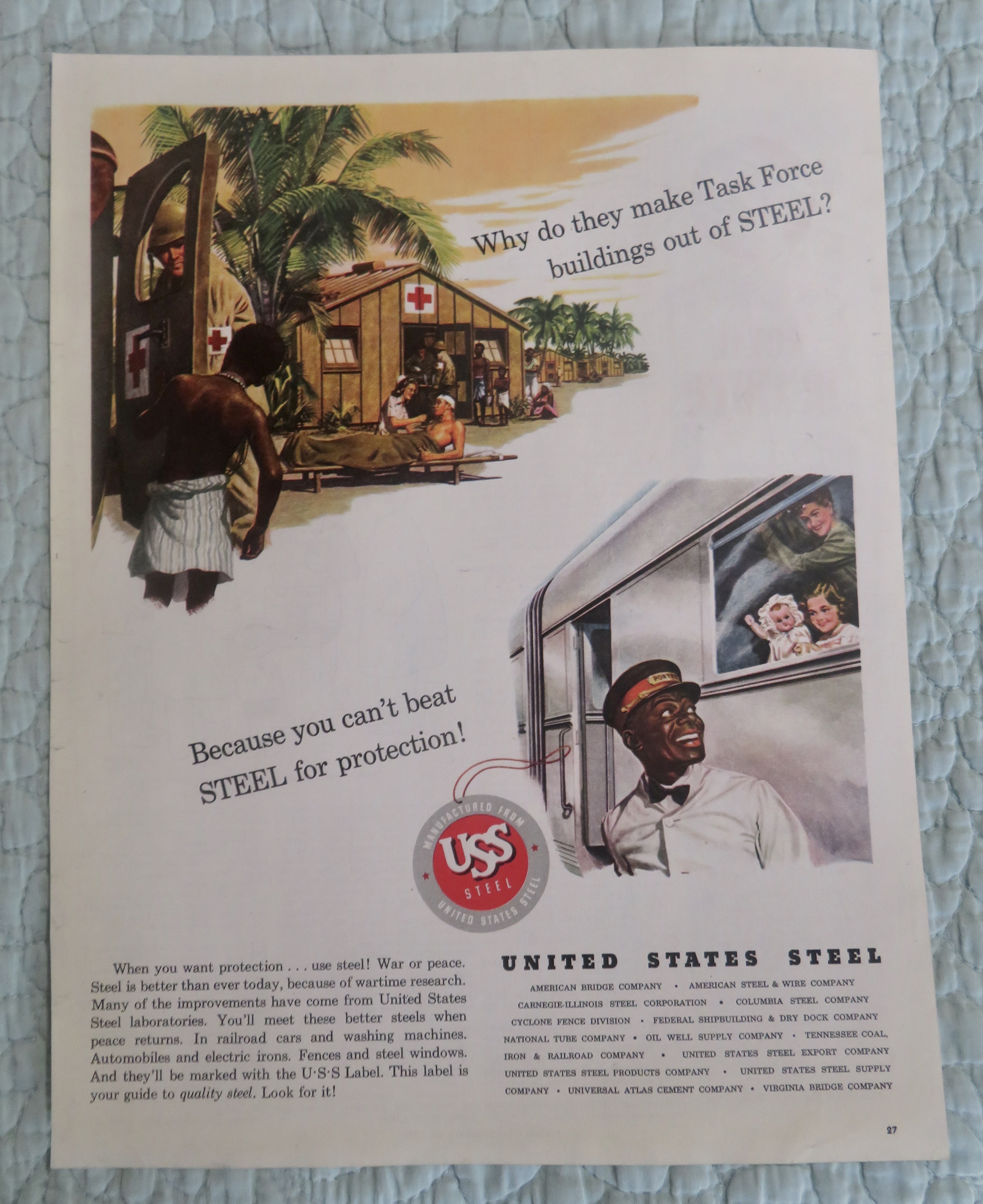 1945 United States Steel with Steel For Protection