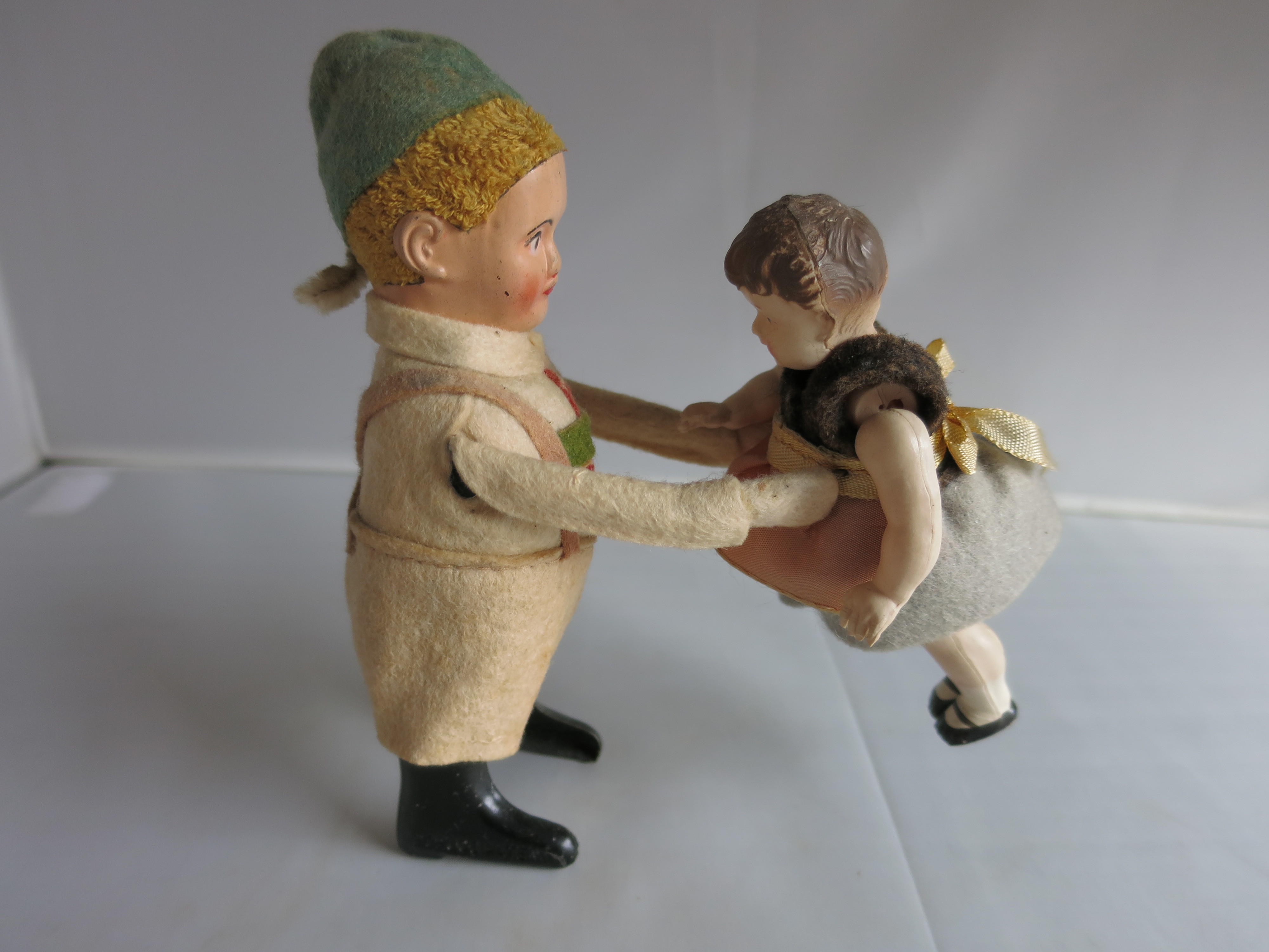 Vintage Schuco Wind Up Dancing Boy and Girl Germany