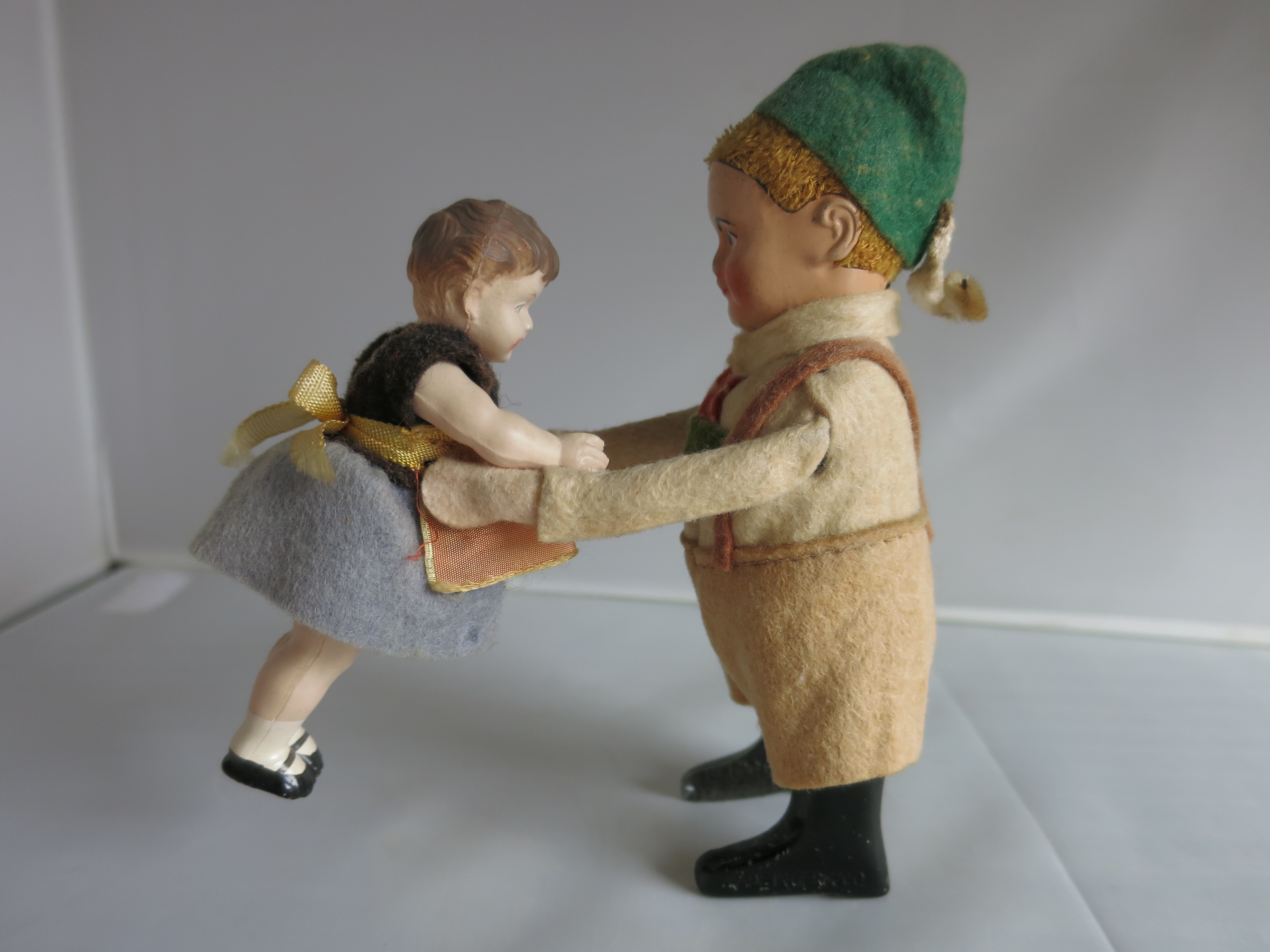 Vintage Schuco Wind Up Dancing Boy and Girl Germany