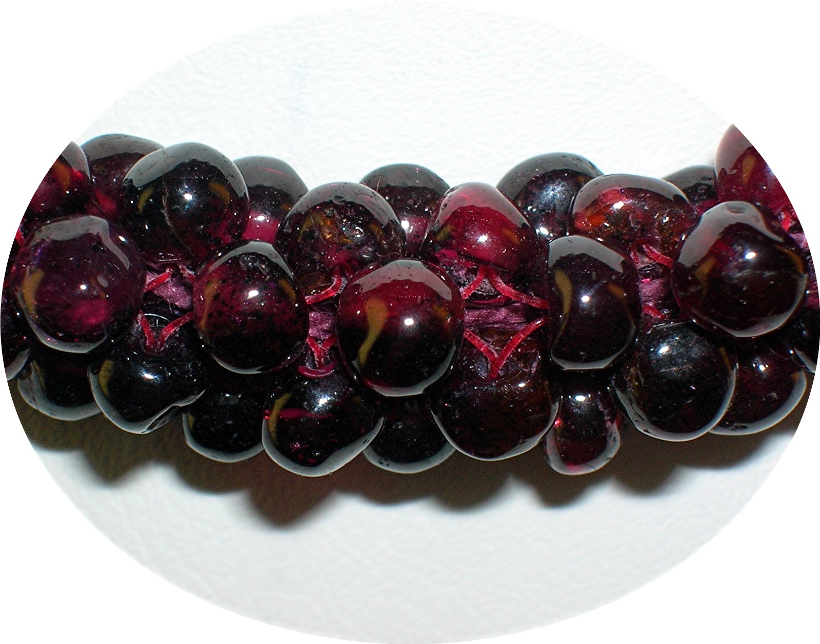 26 Inch Clustered Ruby Red Garnet Necklace
